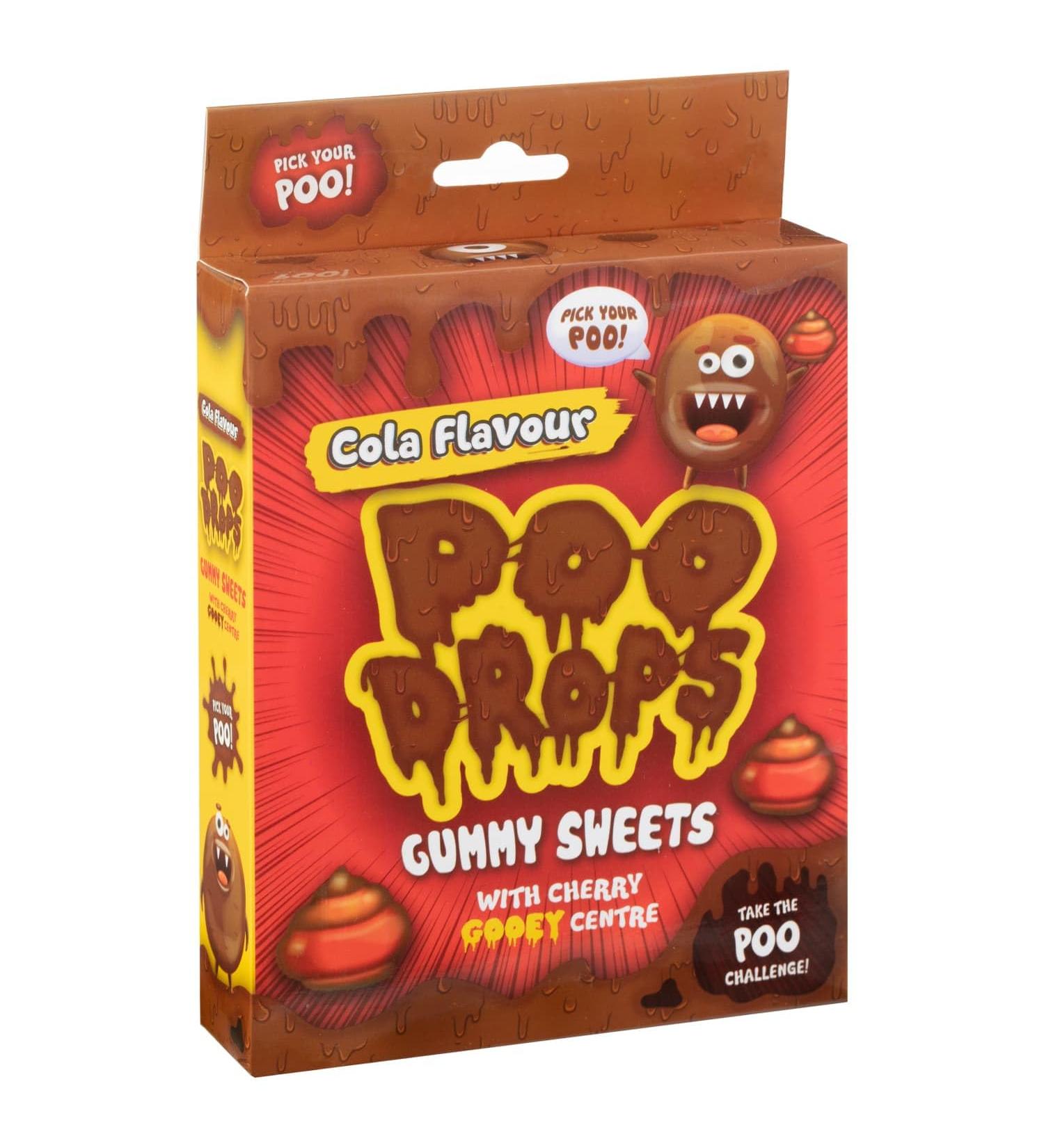 Gummy Sweets Poo Drops 90g - Cola Flavour - Gummy Sweets Snot Balls 90g - Freshly Dropped Sticky And Sweet Gummies - Freshly Picked Sticky And Sweet Gummies - Taste Appeals To Candy Lovers Of All Age