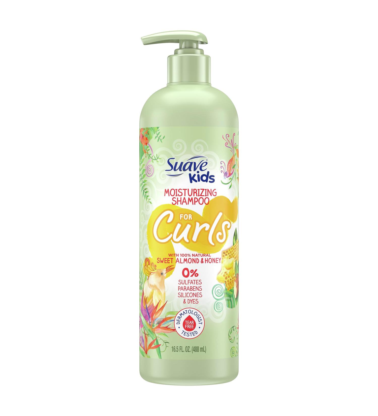 Suave Kids Naturals Curl Shampoo - Moisturizing Sweet Almond & Honey Shampoo for Kids' Curls | Tear-Free & Dermatologist Tested 16.5 oz - Buy Online on SooperMarket.com
