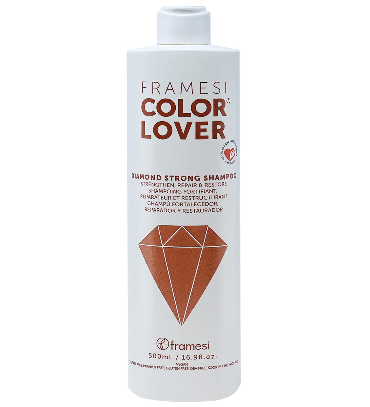 FRAMESI Color Lover Diamond Strong Shampoo - 16.9 fl oz | Nourishing Color Care for Vibrant Hair - Shop Internationally - Buy Online on SooperMarket.com