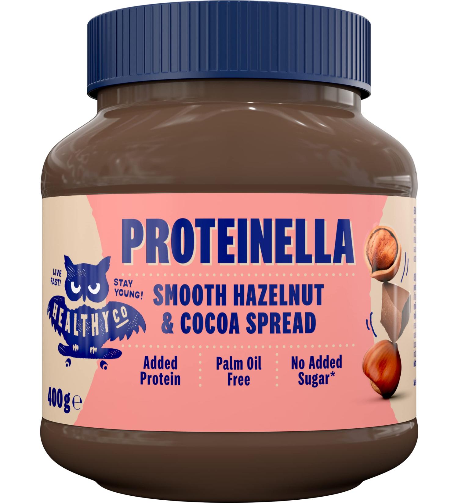 Proteinella Chocolate Hazelnut Spread - 14.1 Oz/400g | No Added Sugar, No Palm Oil | Delicious Health-Conscious Spread with Added Protein - Buy Online on SooperMarket.com