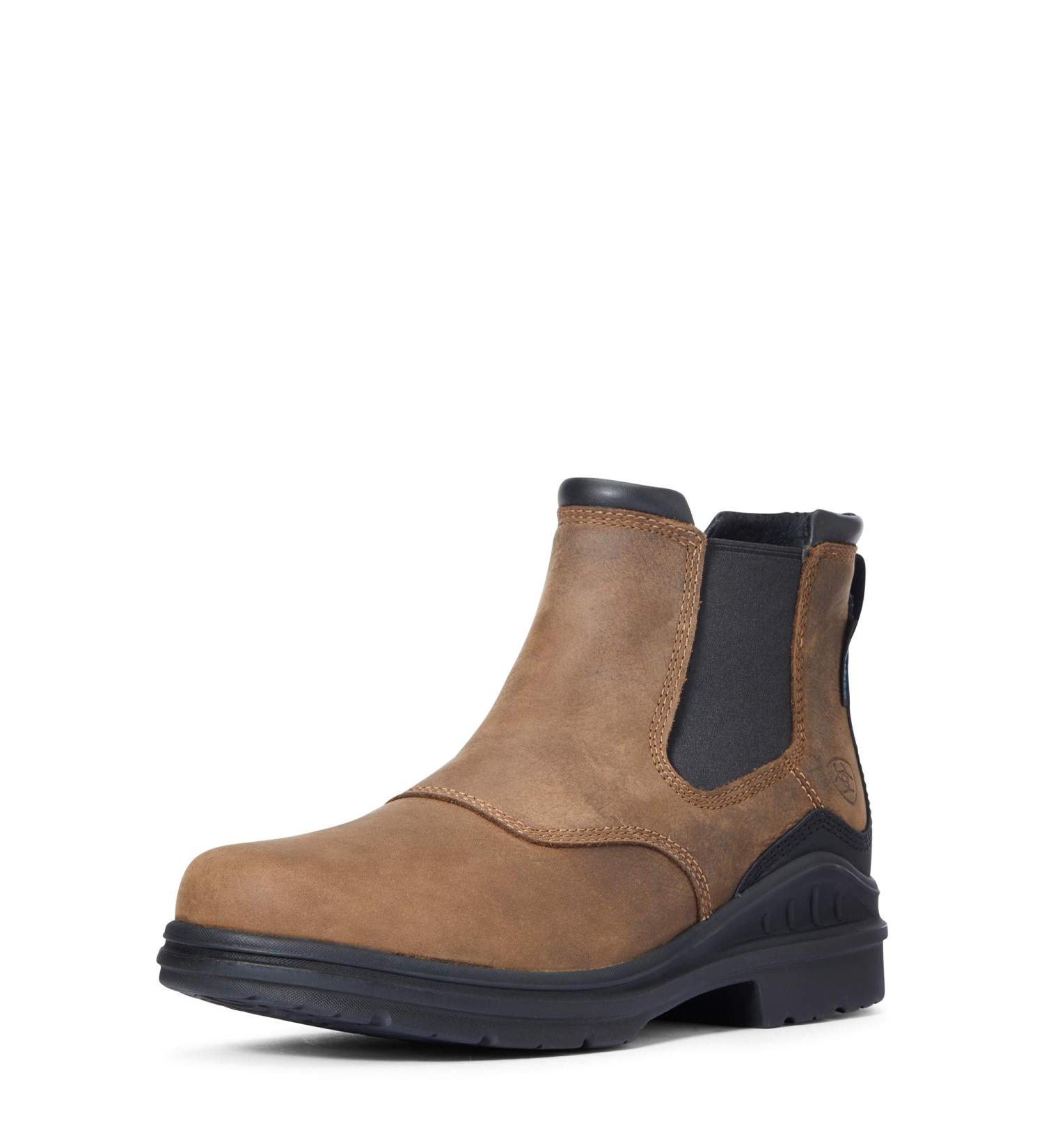 ARIAT Barnyard Twin Gore II Men's Ankle Boots - Antique Brown Size 12.0 (47) | Shop Internationally - Buy Online on SooperMarket.com