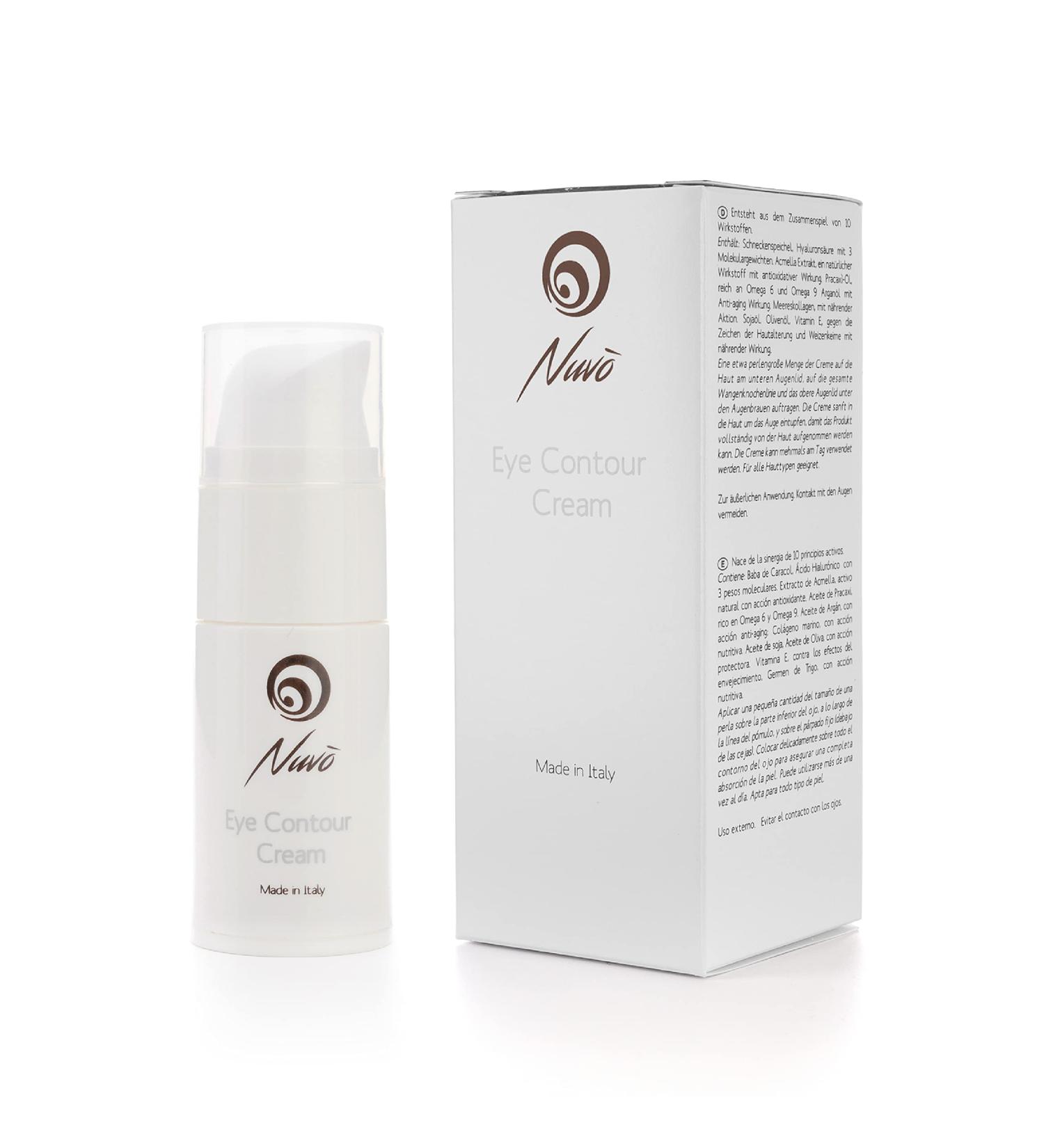 Nuvo Eye Cream with Snail Slime & Hyaluronic Acid - Organic 15ml | Revitalize & Hydrate - Buy Online on SooperMarket.com