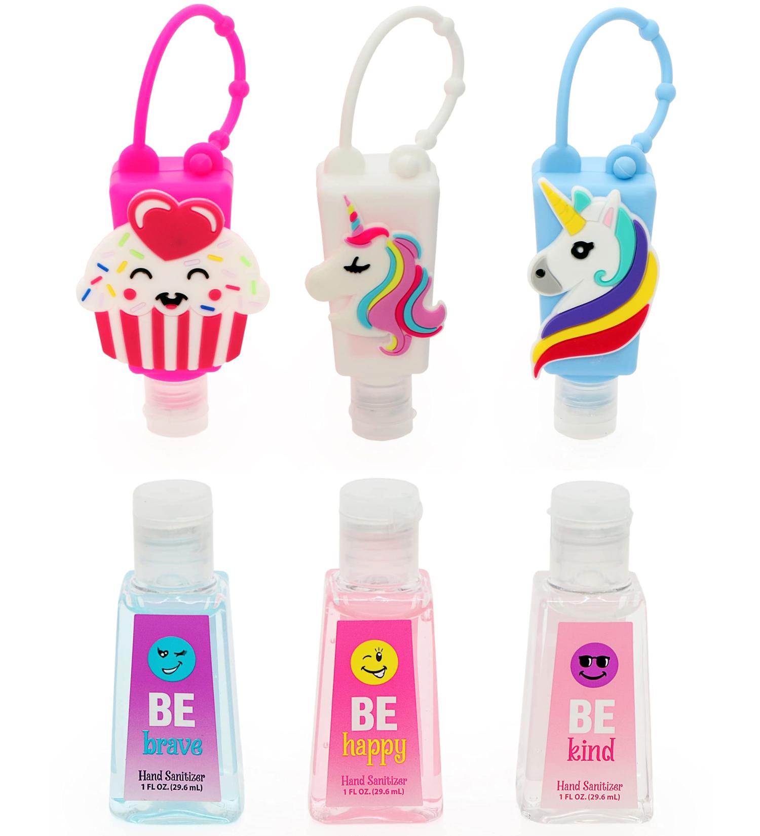 RALME Kids Hand Sanitizer Pack of 3 for Girls with Cupcake & Unicorn Holders - Includes Bottles | Fun and Convenient Hygiene Solution - Buy Online on SooperMarket.com