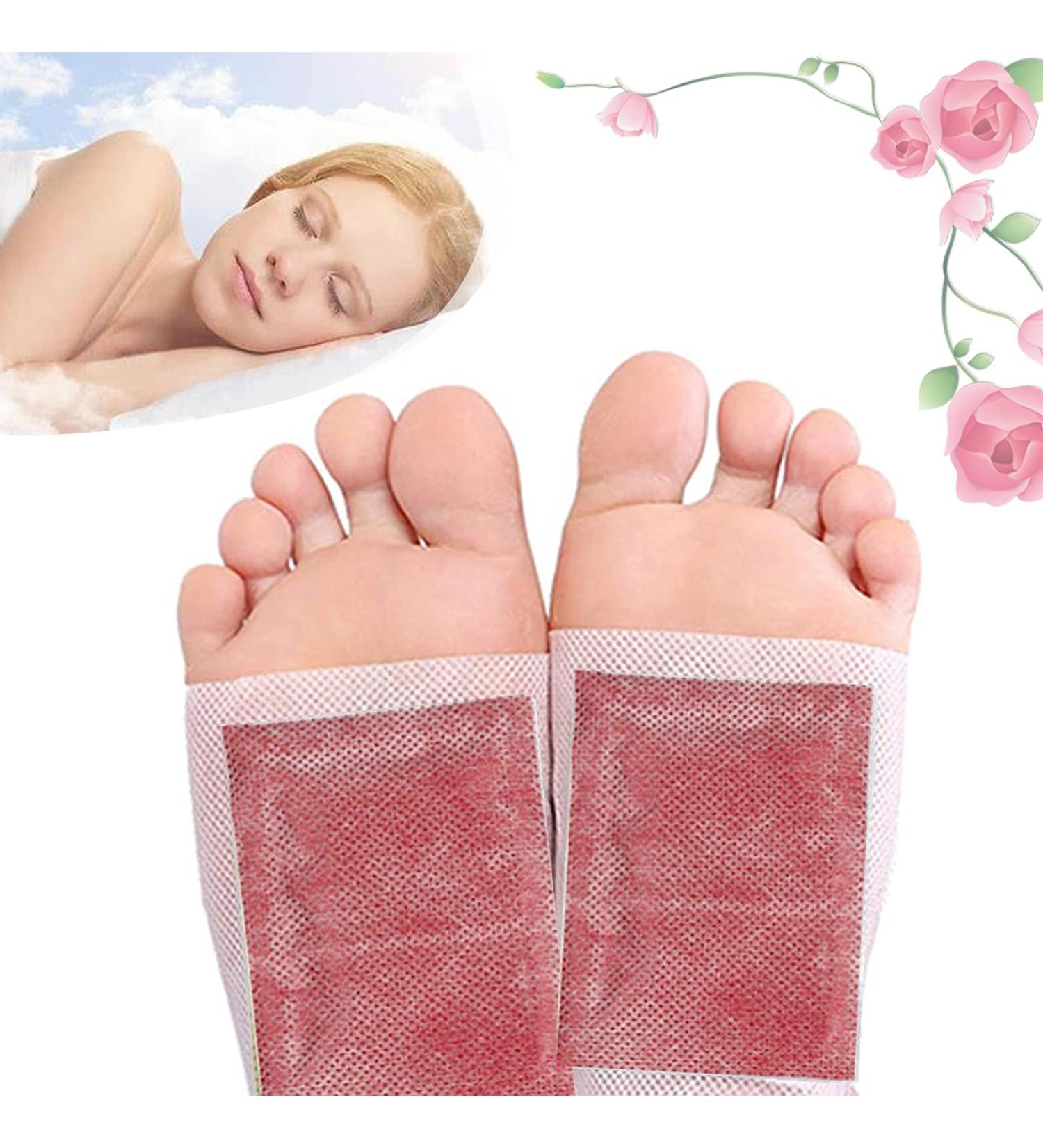 Bamboo Vinegar Natural Cleansing Foot Pads Feet Patches with Easy to Use Environmental Protection Breathable Skin-Friendly for Sleep Better Foot Care Relieve Stress (100 pcs) - Buy Online on SooperMarket.com