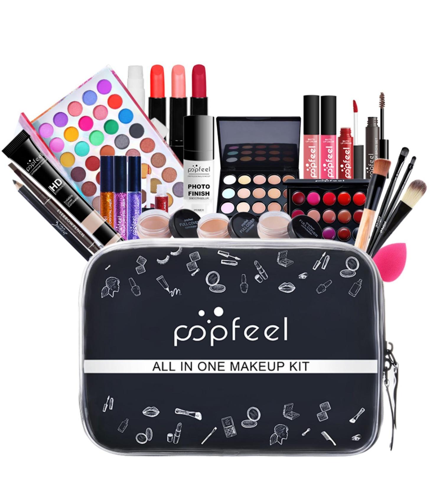 FantasyDay All-in-One Makeup Set Gift Surprise | Complete Women's Cosmetic Starter Kit with Eyeshadow Palette, Lipstick, Blush, Foundation, Concealer, and More - Brush Kit Included - Buy Online on SooperMarket.com
