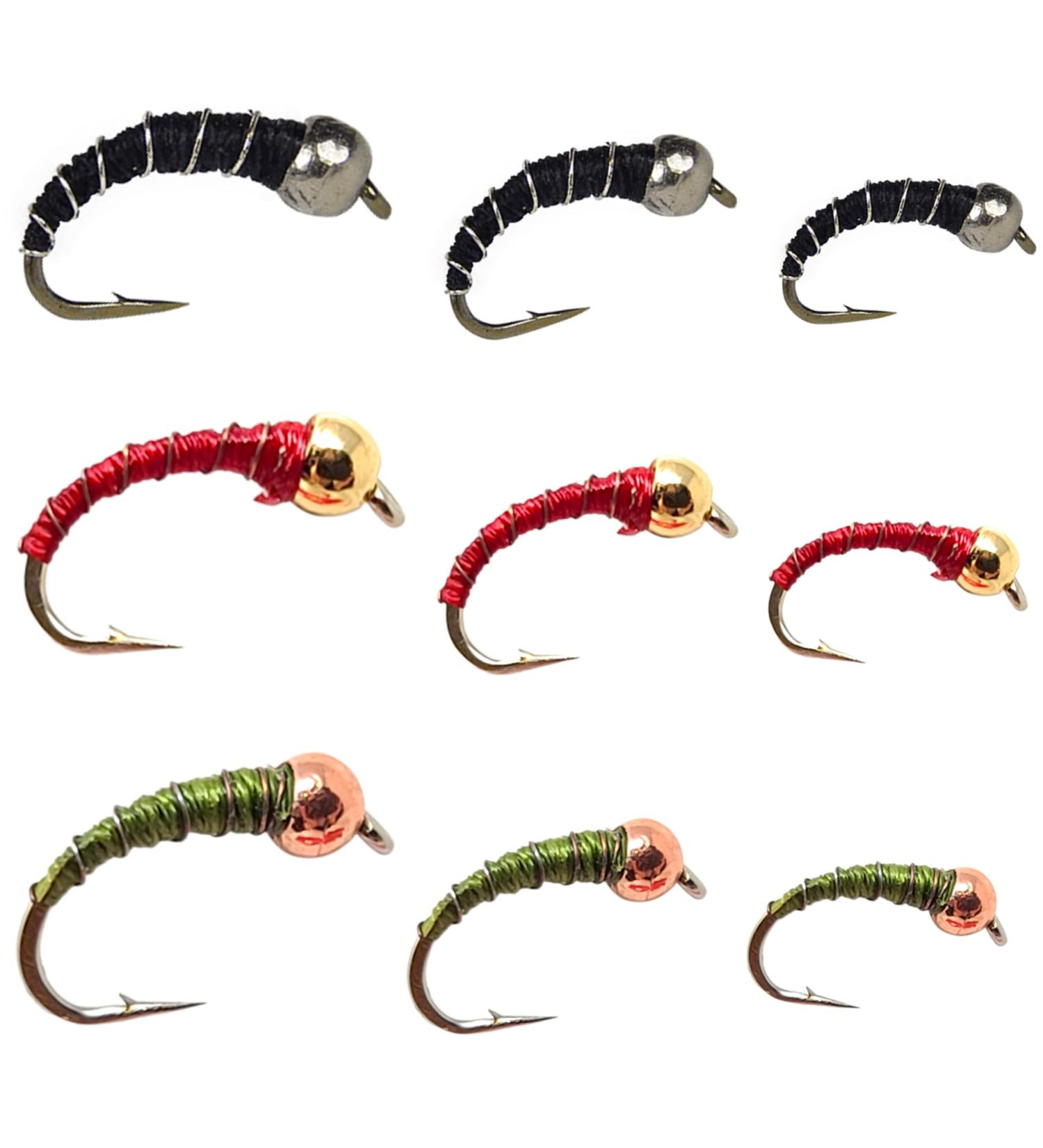The Fly Crate Zebra Midge Nymph Assortment - 18 Trout Fly Fishing Varieties - Buy Online on SooperMarket.com