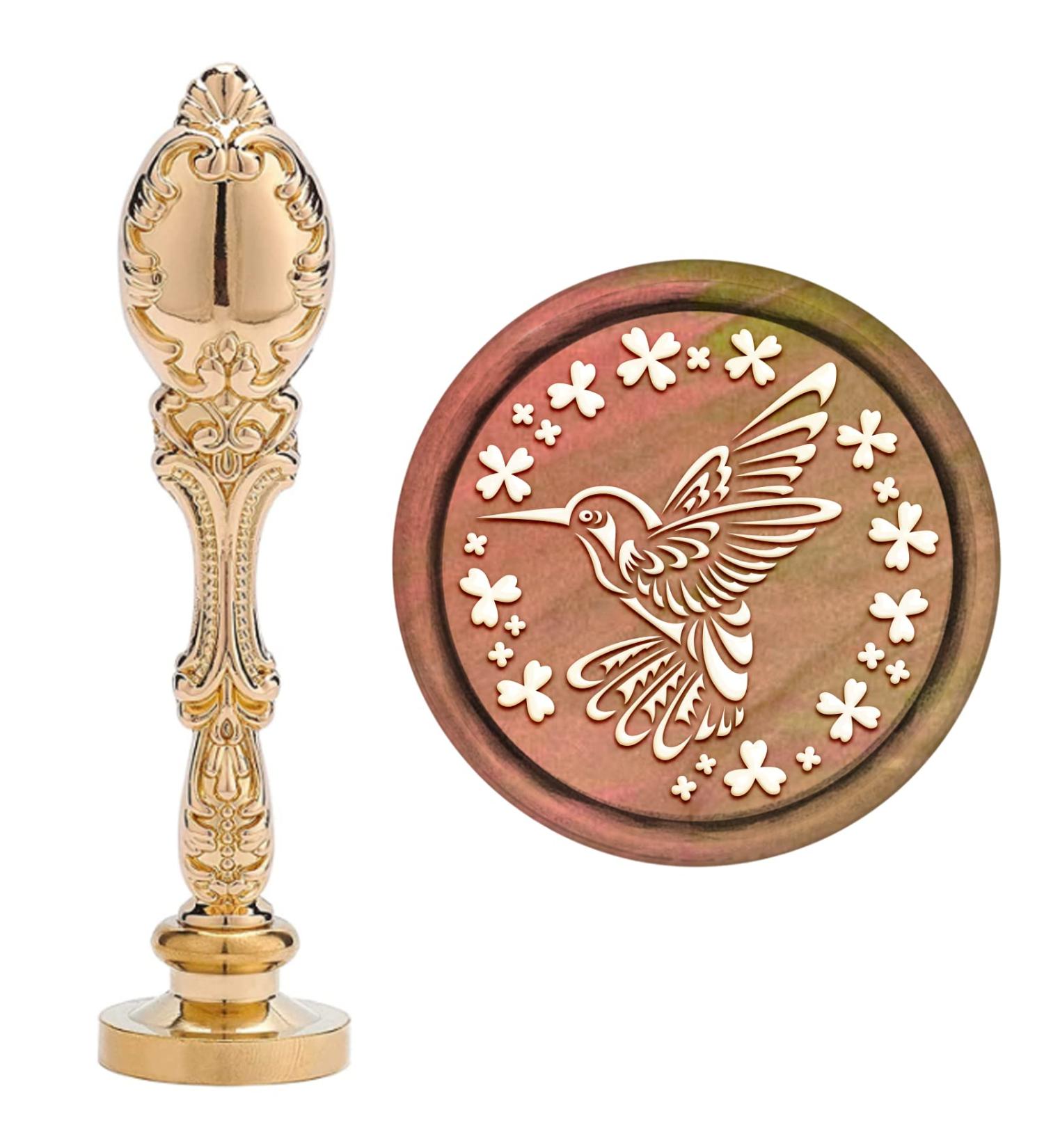 CRASPIRE Hummingbird Wax Seal Stamp Birds Vintage Sealing Wax Stamps Animal 25mm Removable Brass Head Sealing Stamp with Alloy Handle for Halloween Wedding Invitations Christmas Xmas Party Gift Wrap Humming Bird - Buy Online on SooperMarket.com