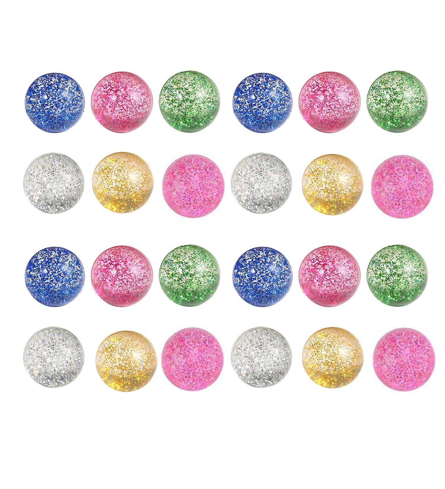 Buy 24 Glitter Flummies for Kids | 32mm Birthday Party Favors & Classroom Rewards - Buy Online on SooperMarket.com