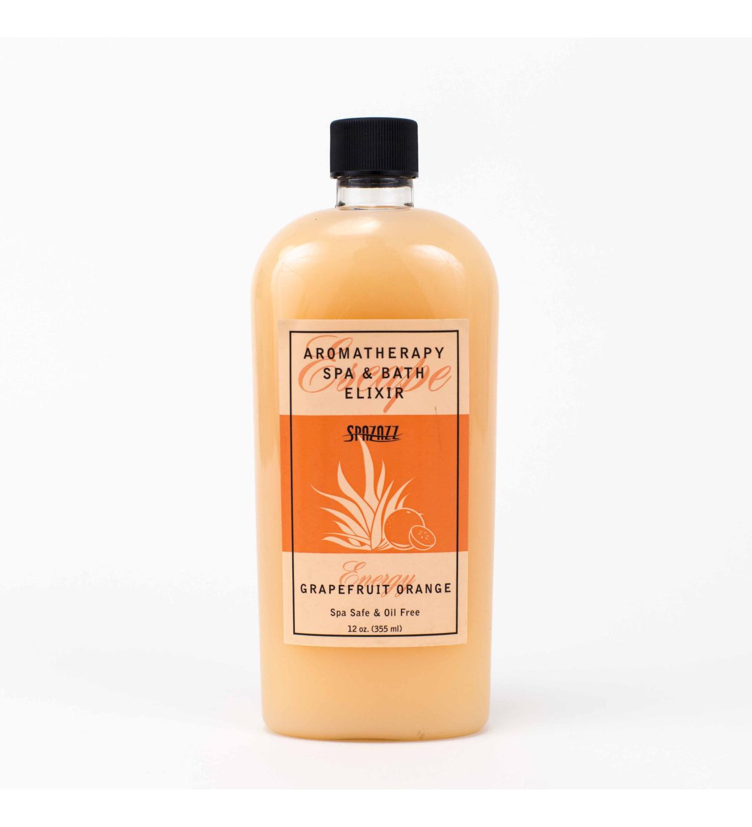 Spazazz SPZ-128 Escape Aromatherapy Elixir Bottle 12-Ounce Grapefruit Orange Invigorate