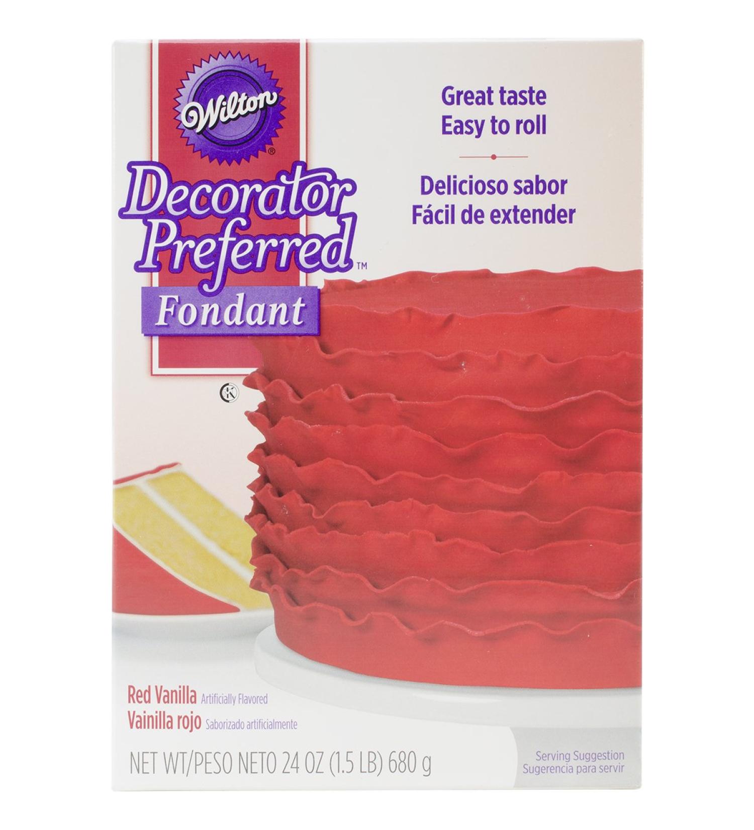 Wilton W7102-04 Decorator Preferred Fondant - 24oz Red | 24 oz Pack - Buy Online on SooperMarket.com