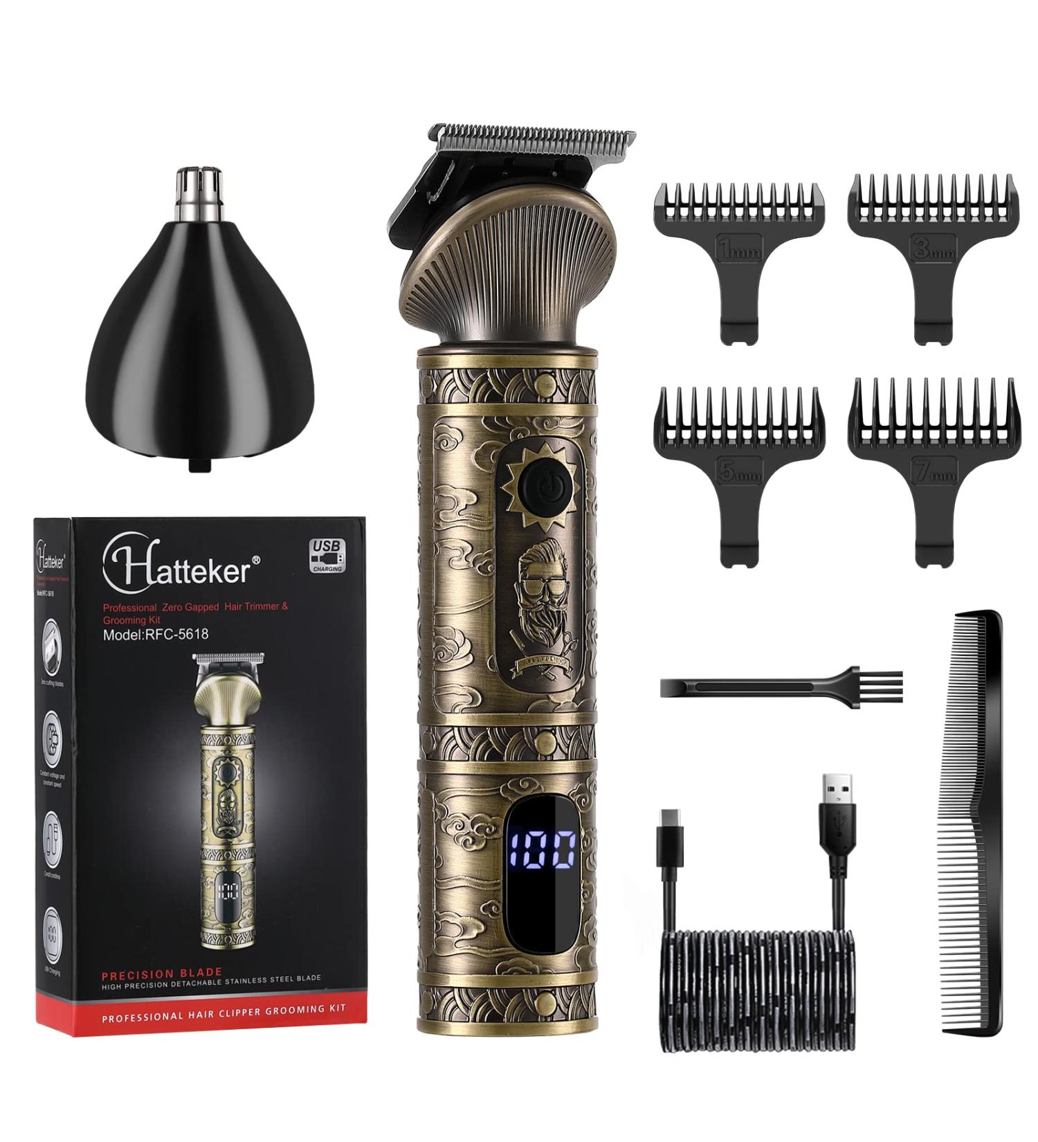 Hatteker Professional Zero Gapped Hair Clipper and Grooming Kit for Men - Buy Online on SooperMarket.com