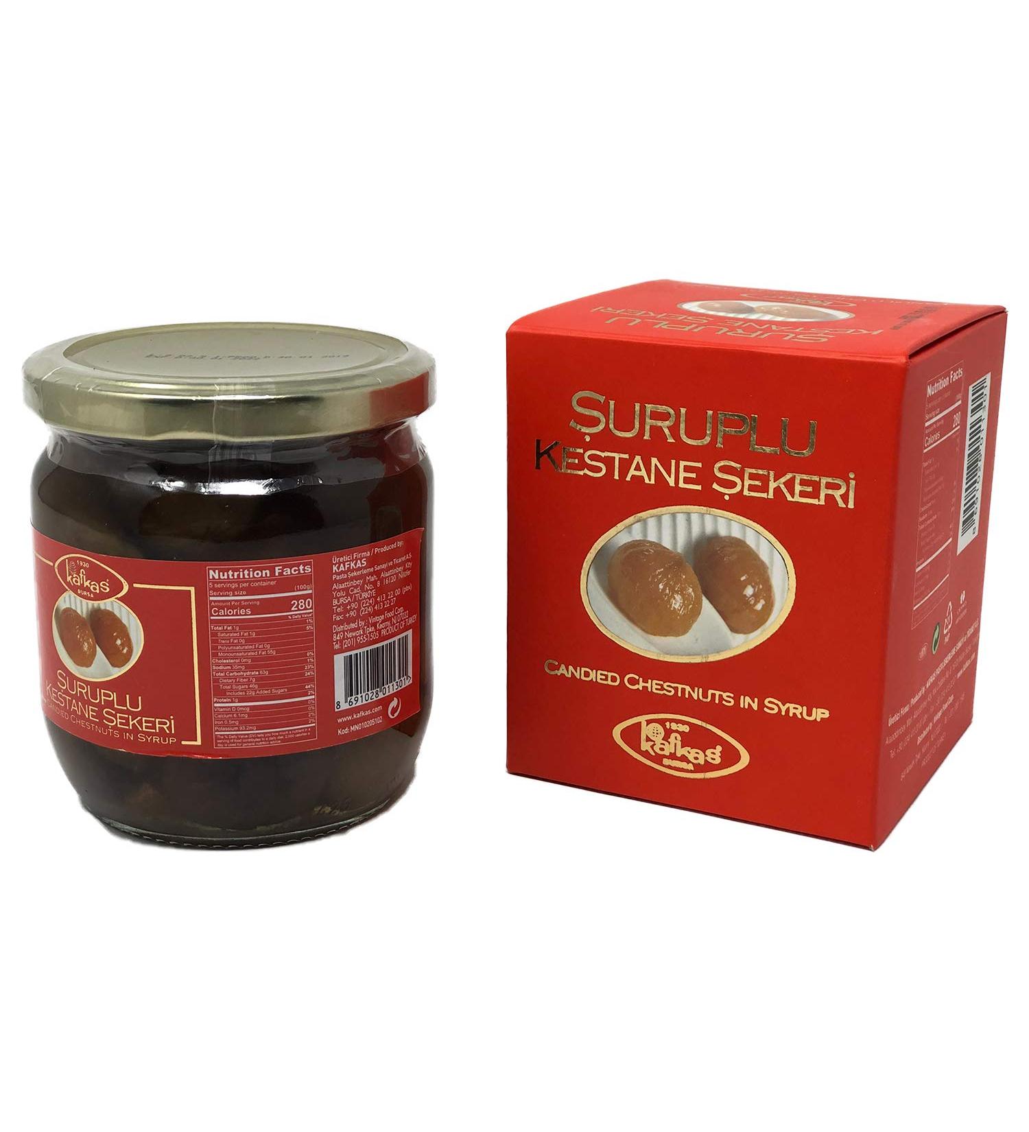 Kafkas Candied Chestnuts in Syrup 500gr (17.64oz)