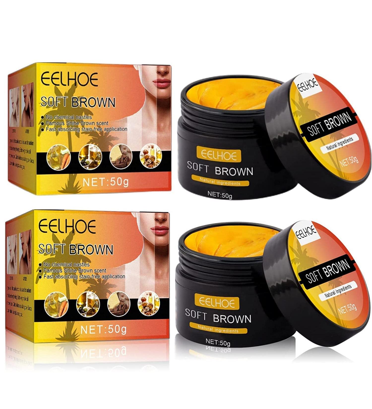 Wangjiahua Eelhoe Tanning Gel - Intensive Brown Premium Accelerator Cream for Sunbeds & Outdoor Sun - 2PCS Set - Buy Online on SooperMarket.com