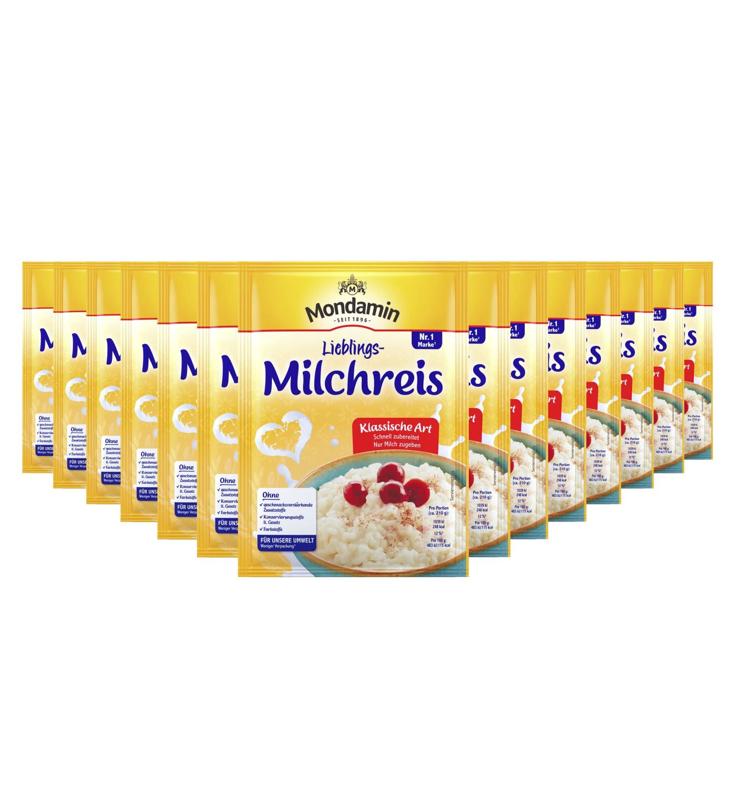 Mondamin Rice Pudding Classic Style - Quick & Easy Dessert | Just Add Milk | 14 x 125g Packs - International Shipping Available - Buy Online on SooperMarket.com