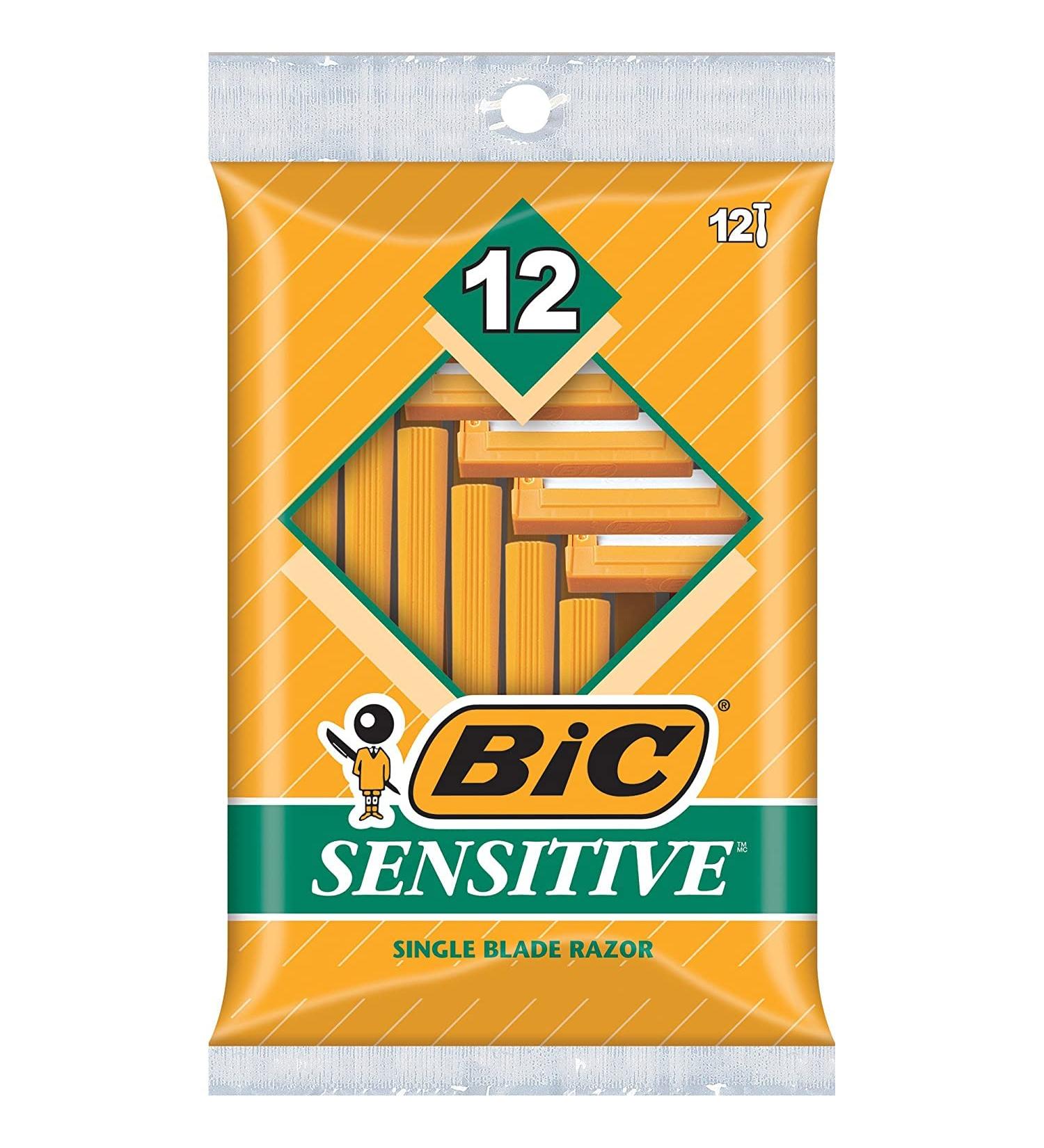 Buy Bic Single Blade Sensitive Skin Shavers Pack of 2 12 Pack (Total 24) | Best International Shipping - Buy Online on SooperMarket.com