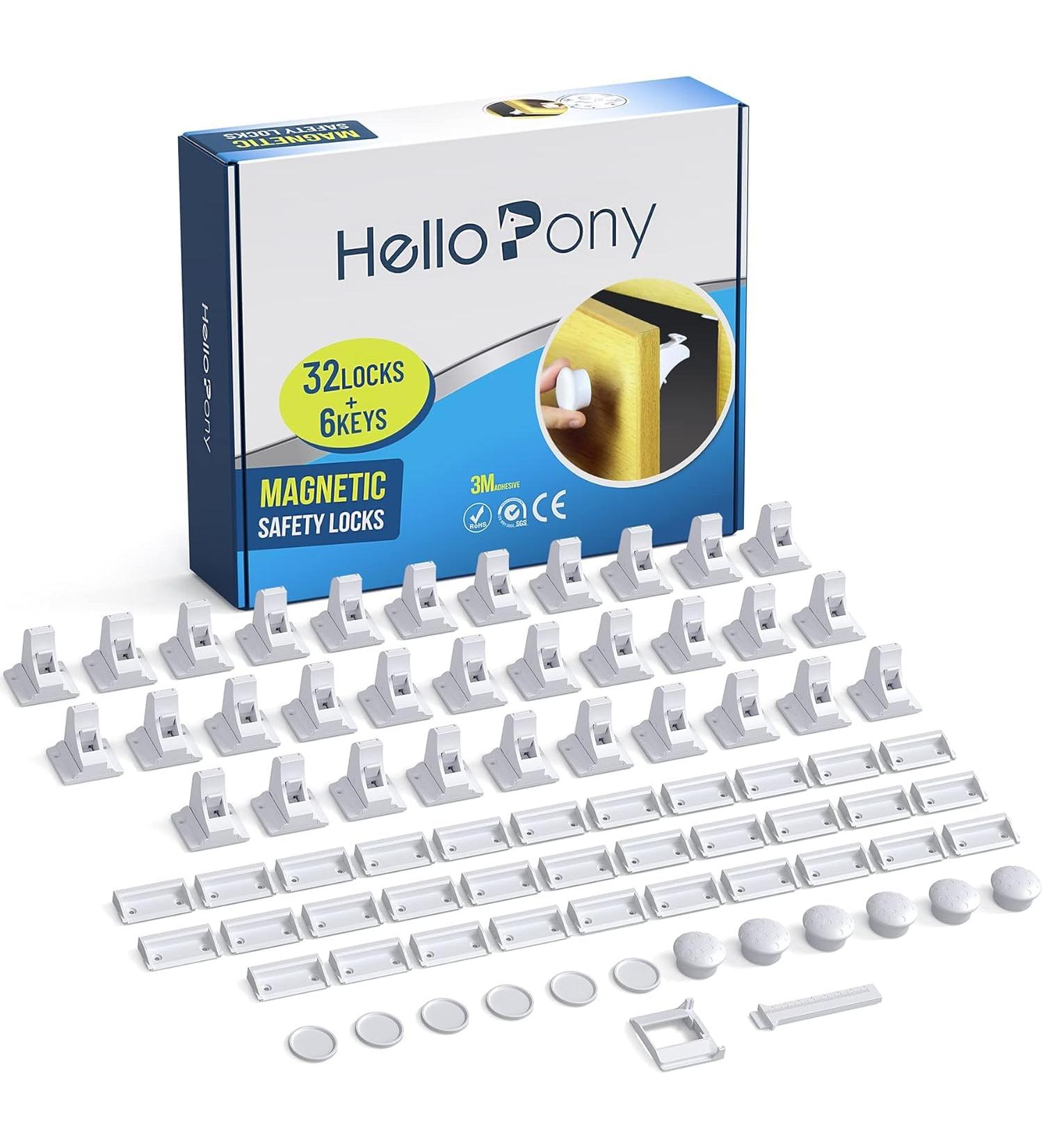 Upgraded Magnetic Cabinet Locks (32Locks and 6 Keys) Baby Proofing Magnetic Safety Locks with strong Adhesive One Minute Fast Easy and No Drill Installation 32locks+6keys - Buy Online on SooperMarket.com