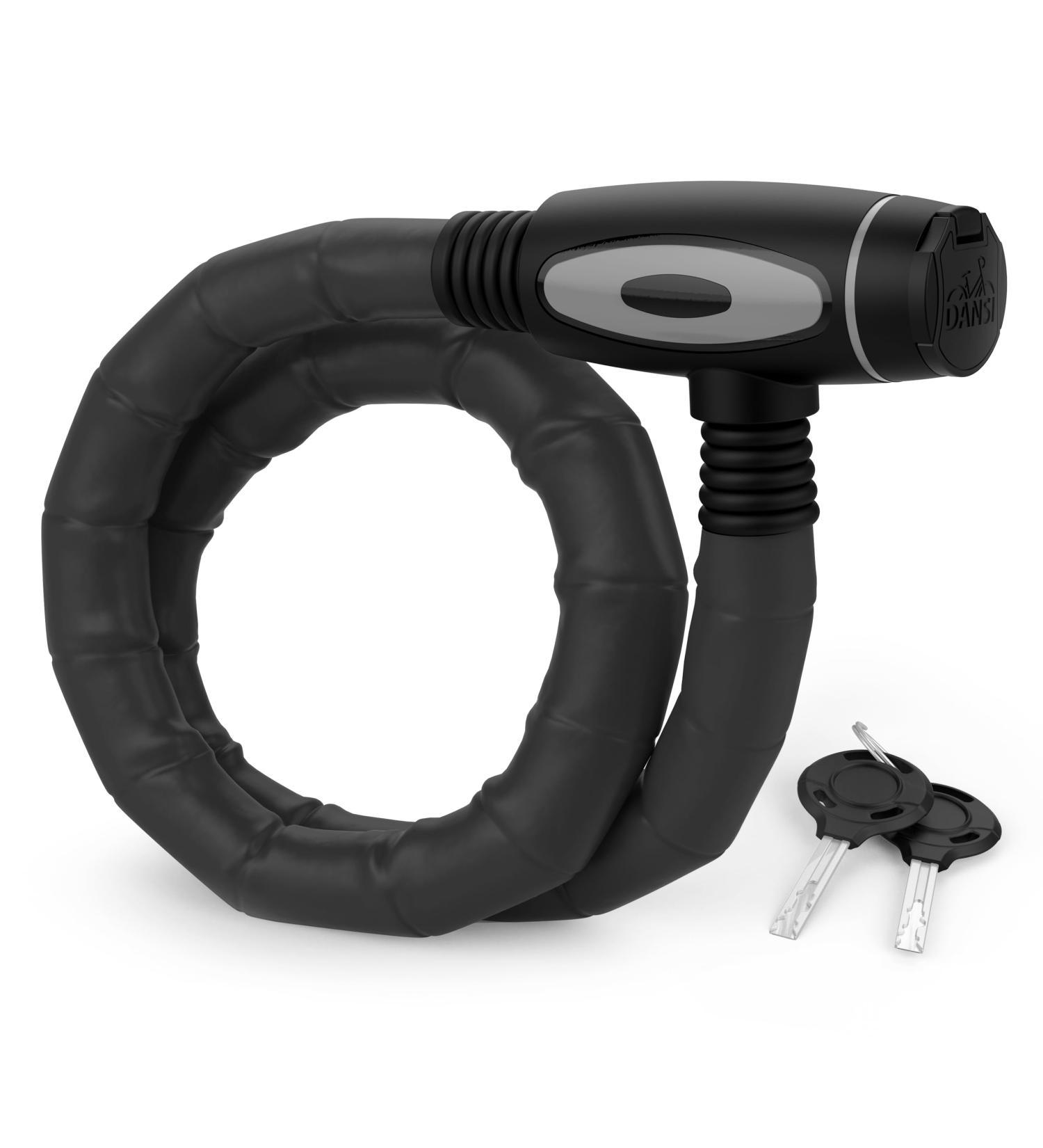Dansi Tank Lock Bicycle - Theft Protection with 2 Keys | Secure Bike Lock for E-Bikes & More | 18 x 850 mm - Buy Online on SooperMarket.com