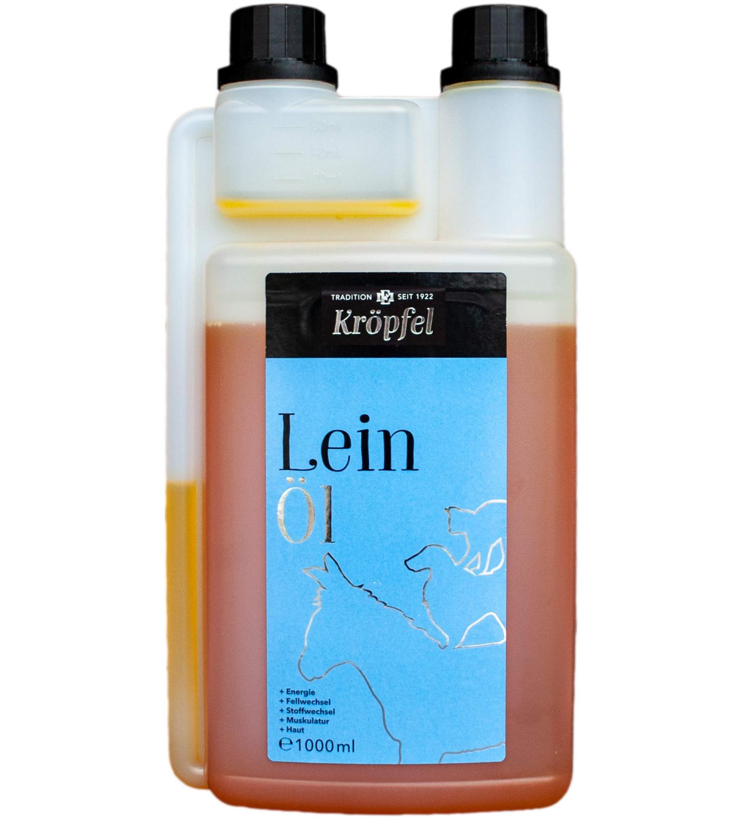 Kr p l Premium Linseed Oil for Animals - 1000ml Omega 3 Dietary Supplement for Horses Dogs & Cats - High-Quality Cold-Pressed Flax Seed Oil - Made in Austria - Buy Online on SooperMarket.com