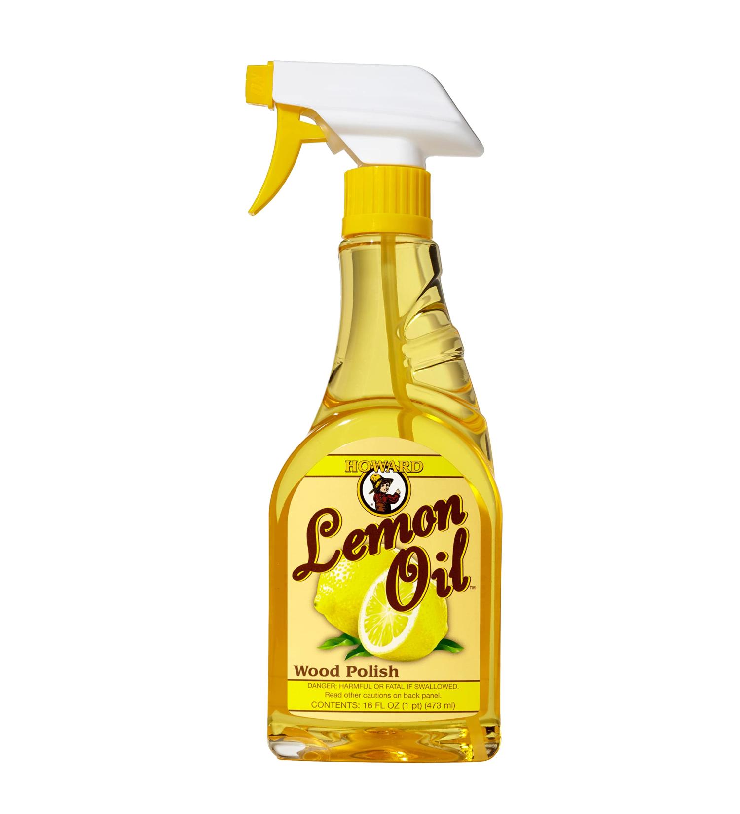Howard LM0016 Lemon Oil Wood Polish - 16 oz | Natural Wood Cleaner and Conditioner - Buy Online on SooperMarket.com