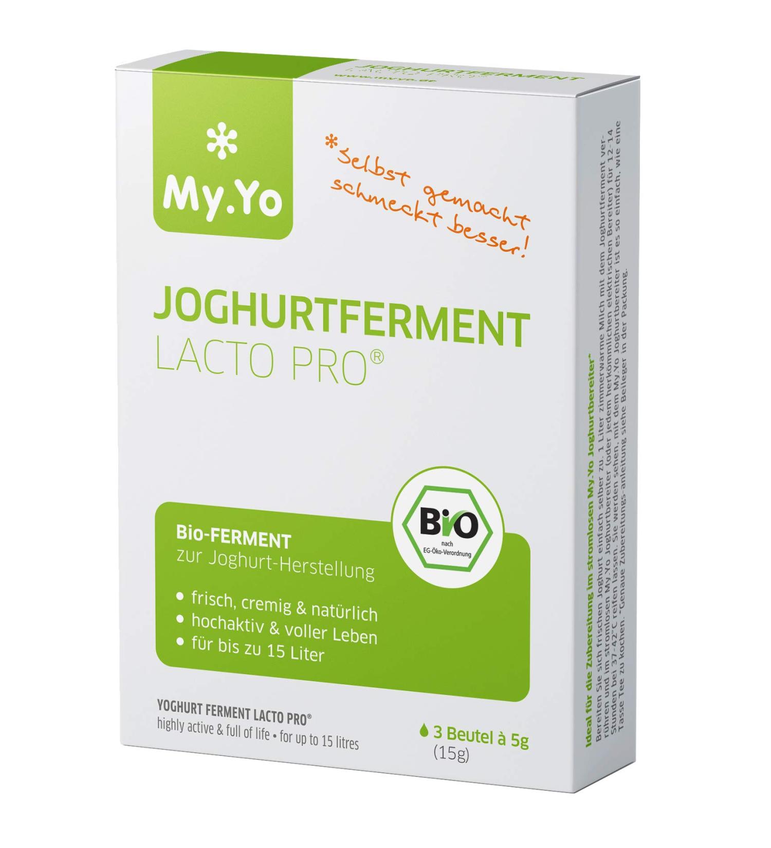 My.Yo Organic Yoghurt Ferment + Bifidobacteria 3x5g