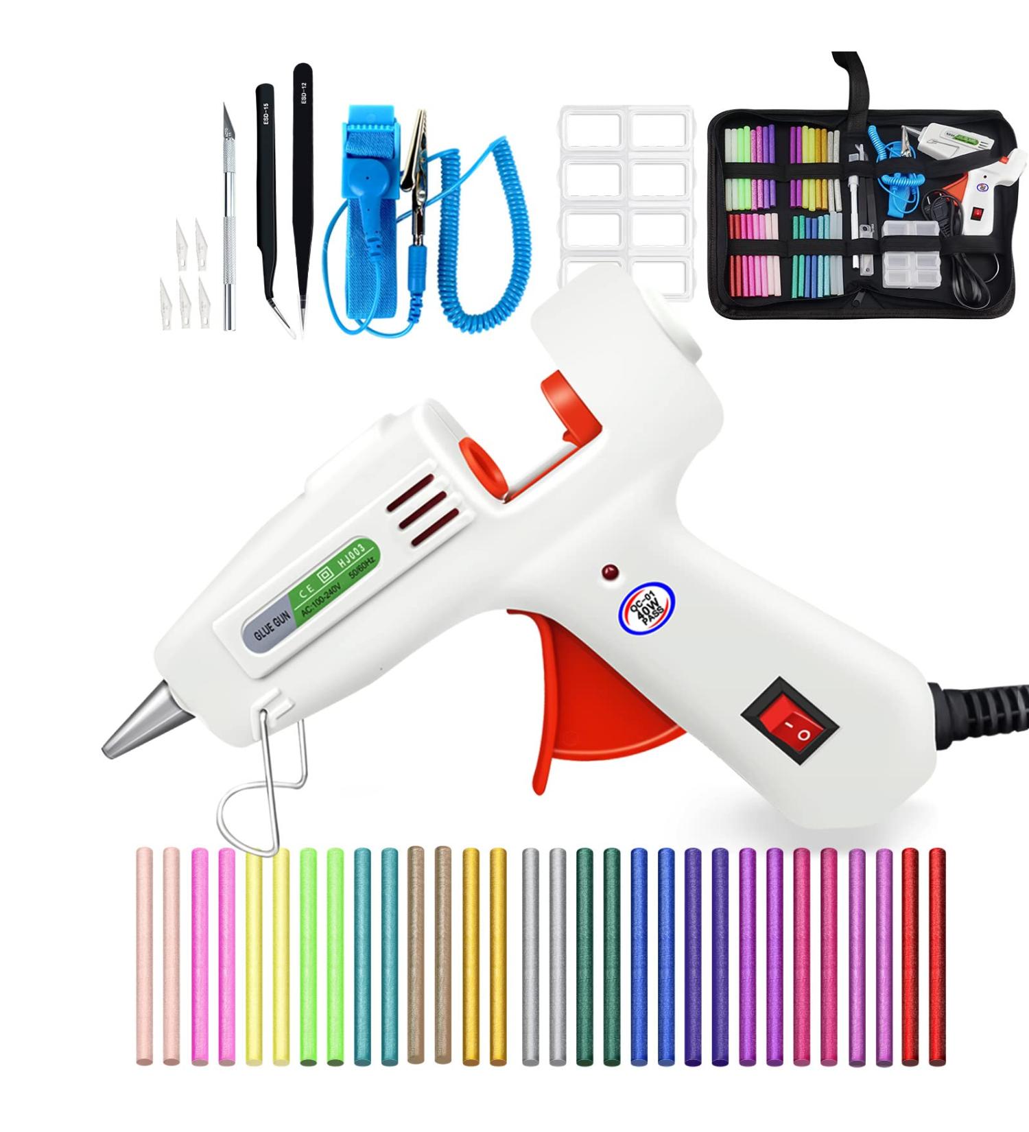 GoGoPanda 40W Electric Hot Melt Glue Gun Set | Professional DIY Crafts Repair Tool | 110V | Color Glue Stick4 Included - Buy Online on SooperMarket.com