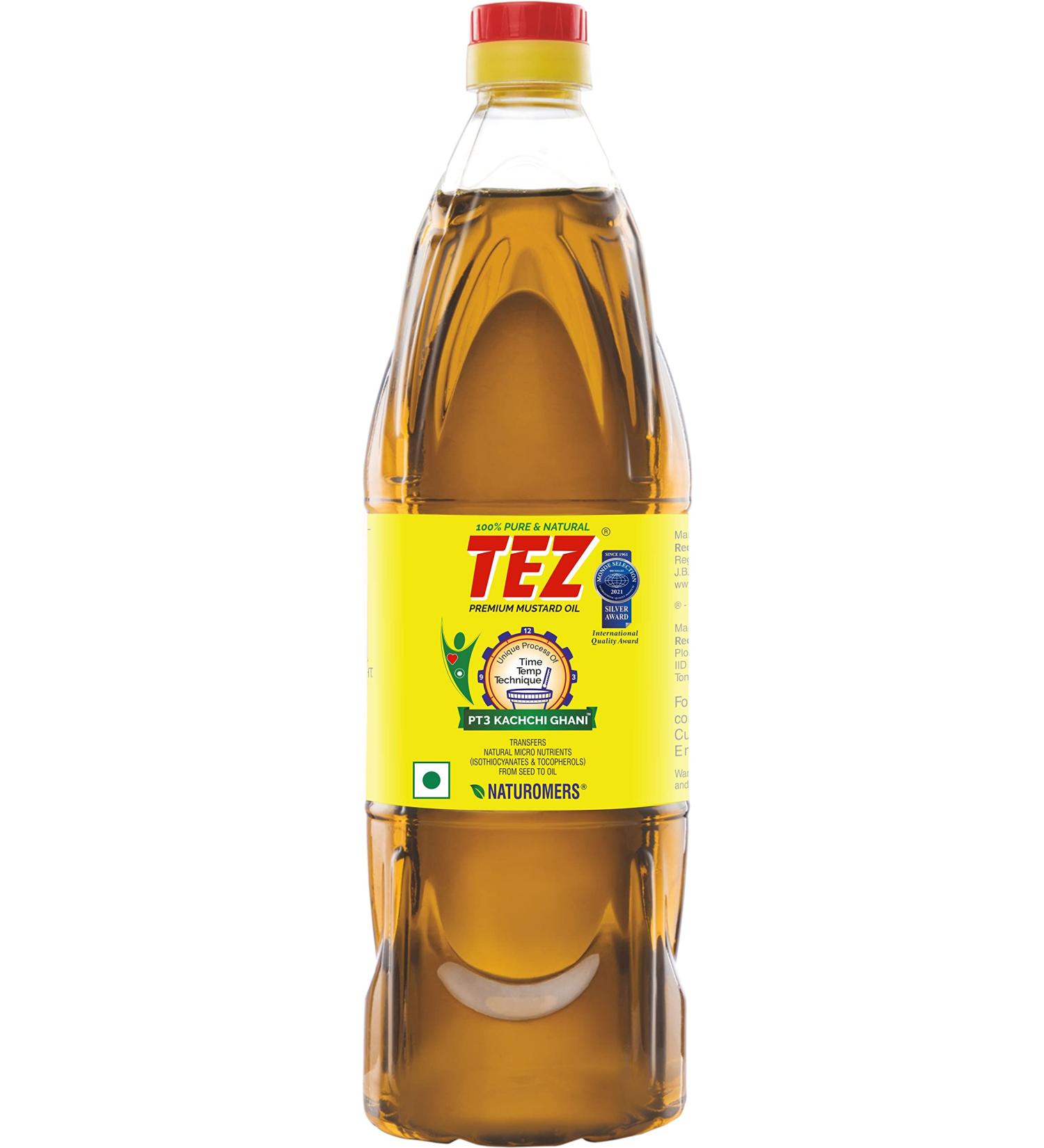 Tez Mustard Oil - 16 fl oz | Pure & Natural Cooking Oil - Buy Online on SooperMarket.com