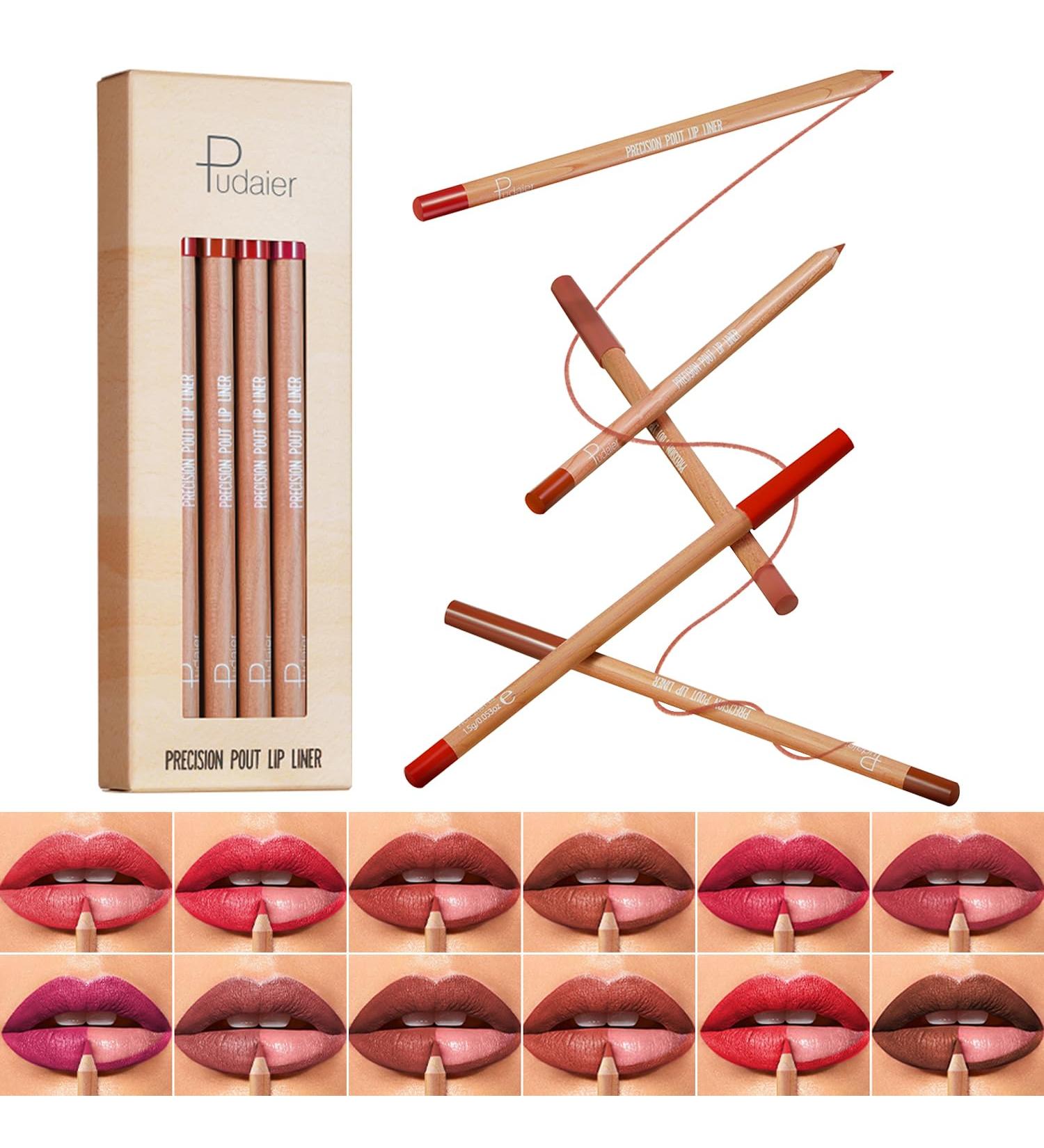 12 Colors Creamy Matte Lip Liner Pen Set - Long Lasting Waterproof High Pigment Makeup for Women | Daily Use Lip Liners Kit (Set A - Buy Online on SooperMarket.com