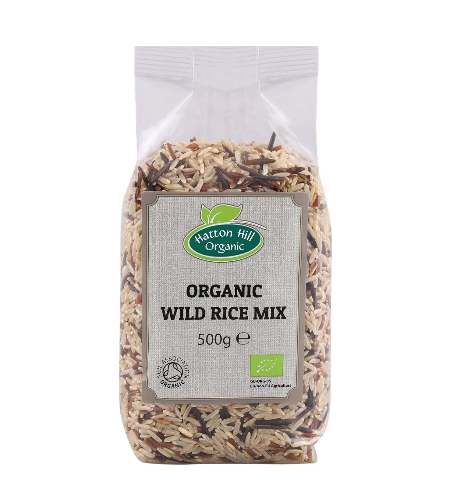 Organic Wild Rice Mix 500g by Hatton Hill Organic - Free UK Delivery - Buy Online on SooperMarket.com
