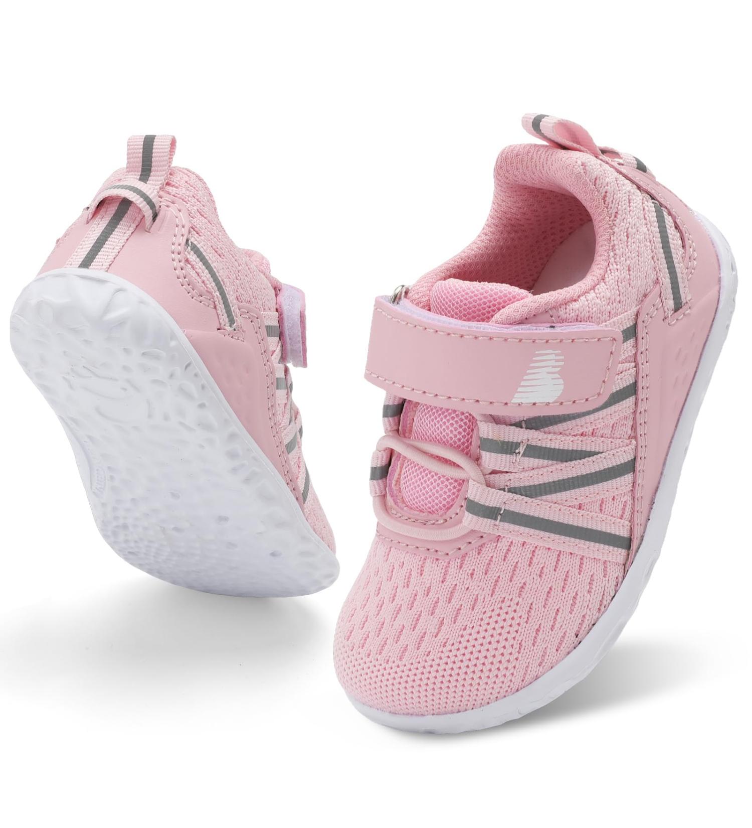 JOINFREE Baby Sneakers - Soft Anti-Slip Sole Newborn First Walkers Shoes 0-6 Months Pink - Buy Online on SooperMarket.com