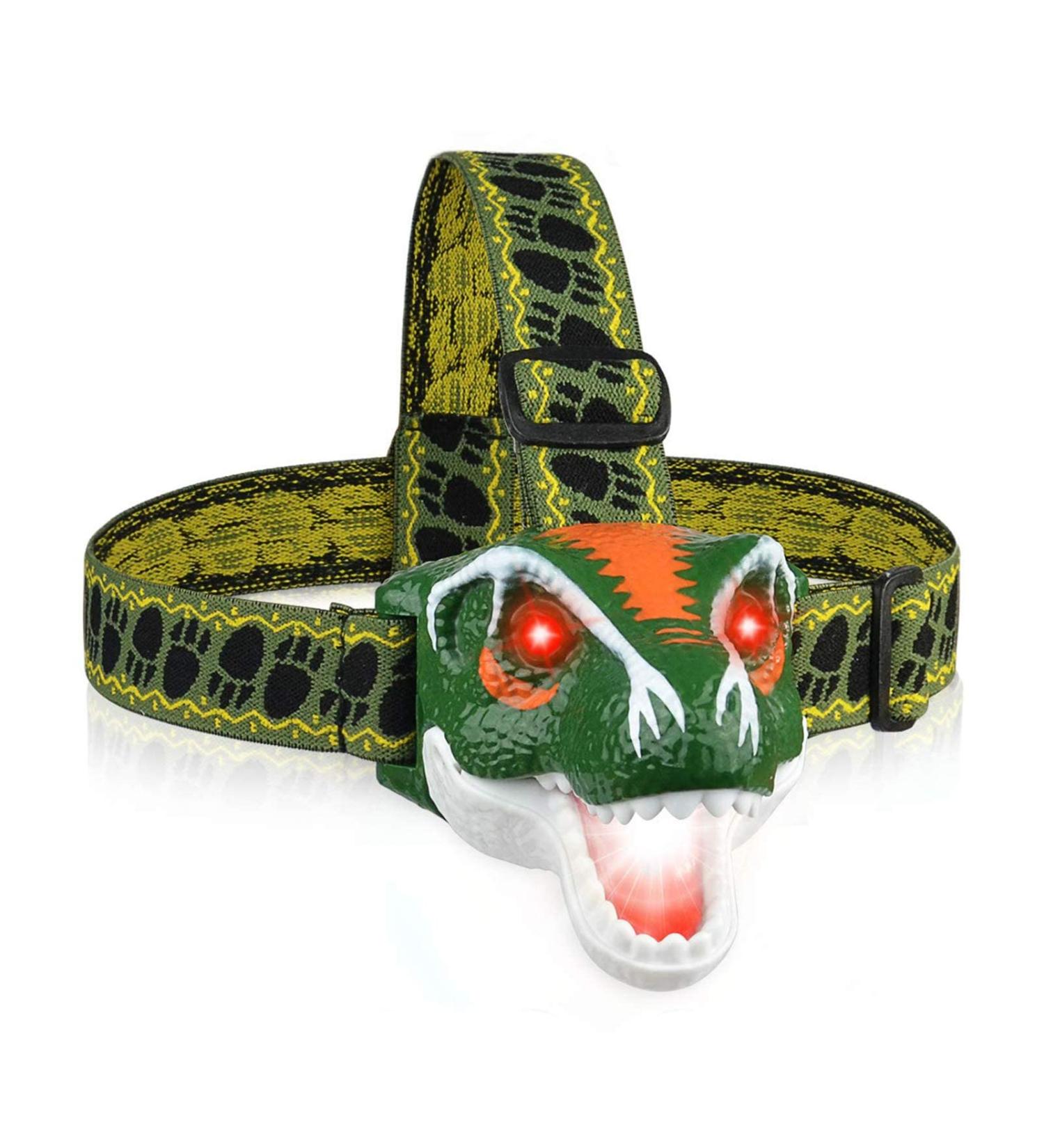 DX Da Xin Dinosaurs Headlamp - T-Rex LED Toy for Kids 3-10+ | Roar & 3 Lighting Modes | Perfect Christmas & Halloween Gifts - Buy Online on SooperMarket.com