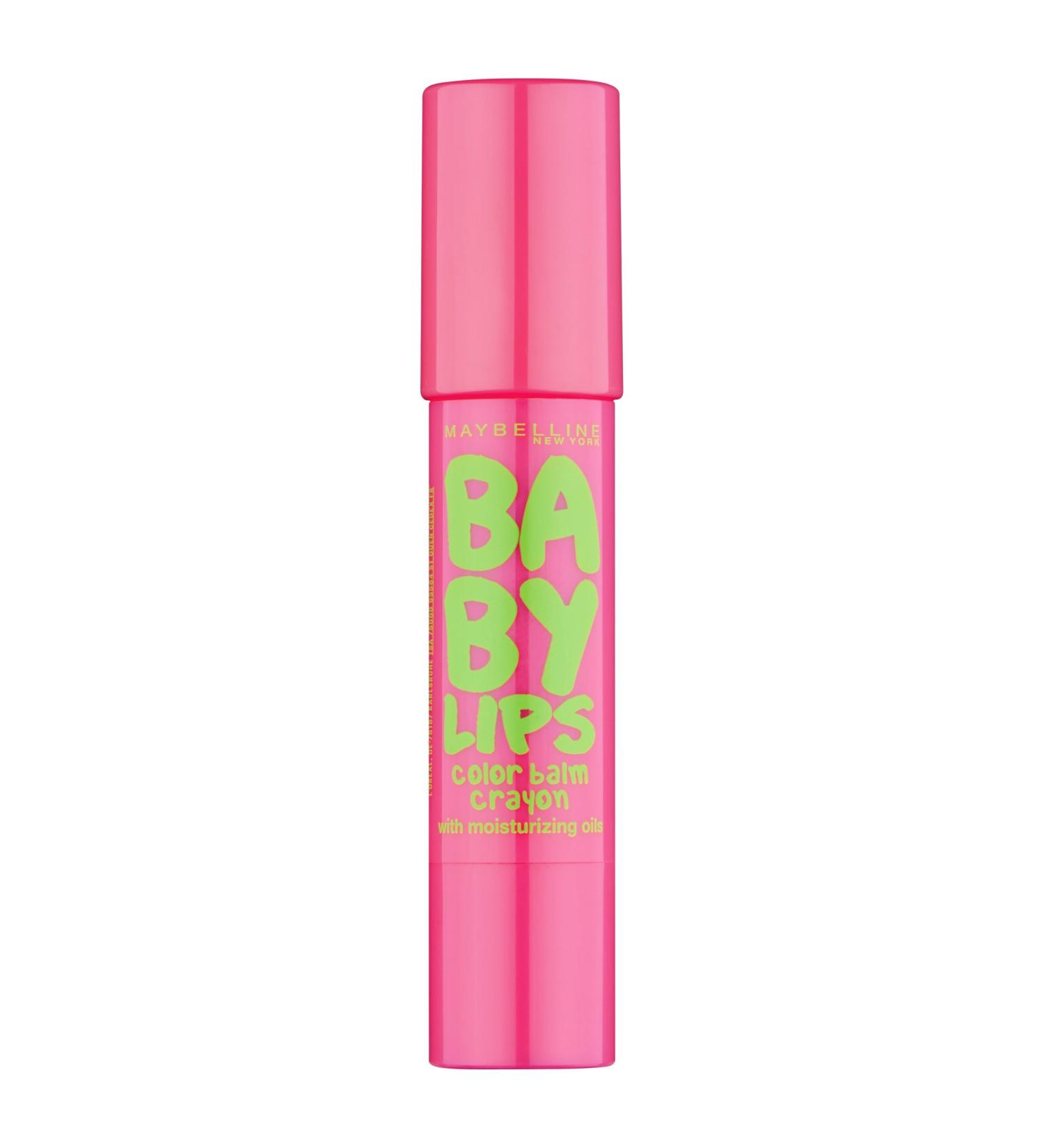 Maybelline Baby Lips Balm Crayon Strawberry Pop - Hydrating Lip Care 3ml | International Shipping Available - Buy Online on SooperMarket.com