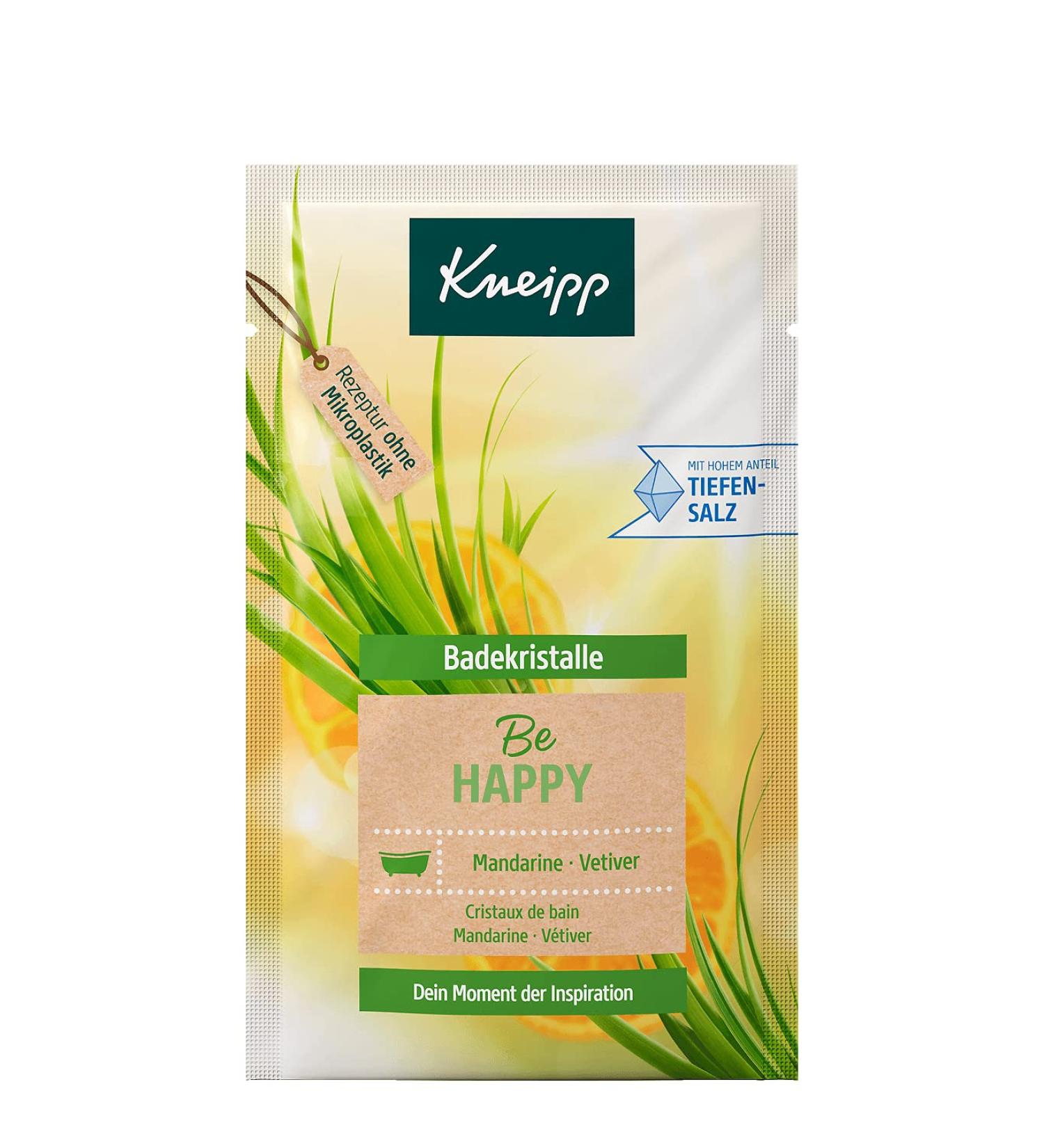 Kneipp Bath Crystals Be Happy - Fruity Herbal Bathing Salt with Natural Essential Oils - 60g - Buy Online on SooperMarket.com