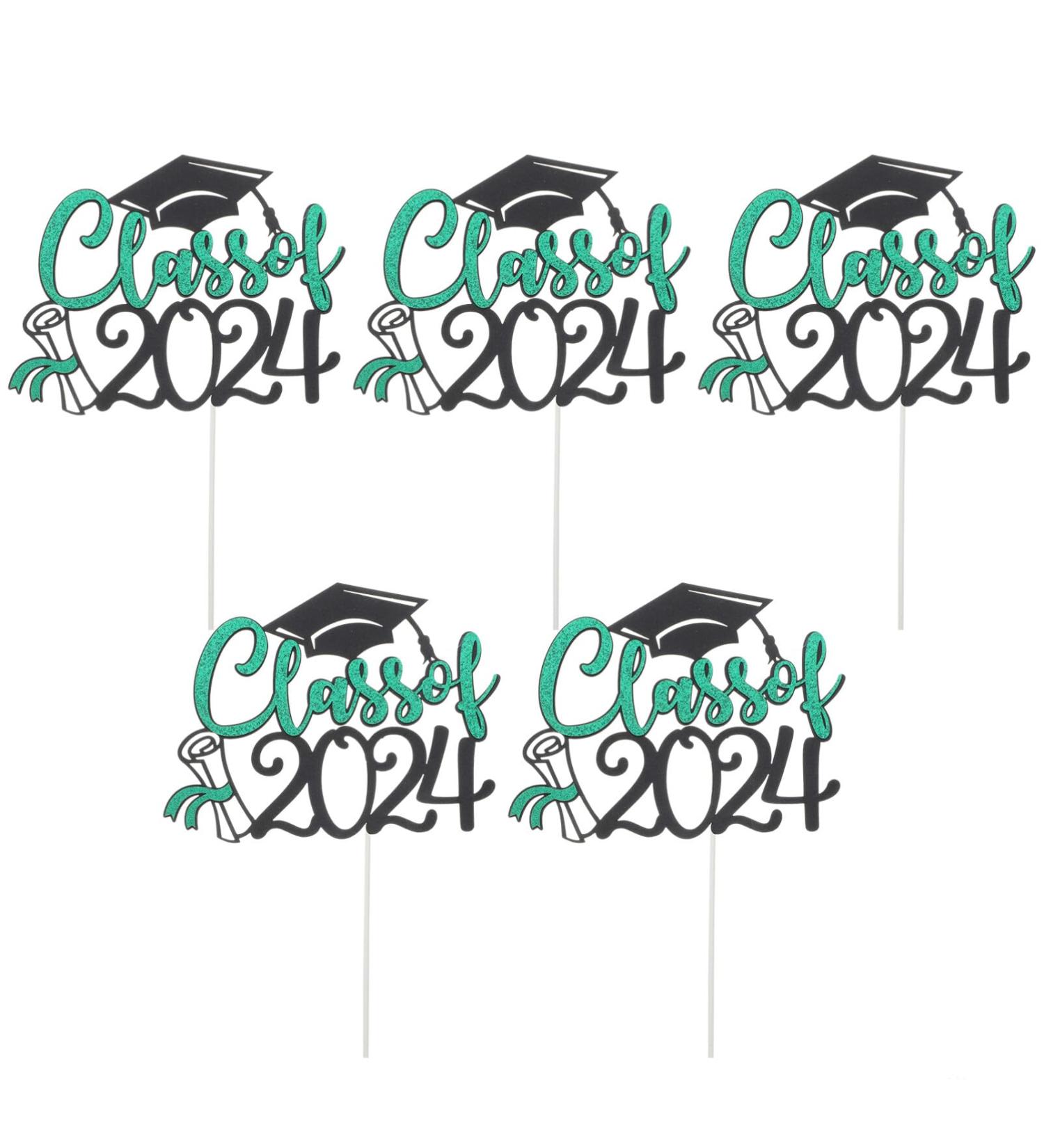 PRETYZOOM 5 Sets Cake Insert Top Hat Graduation Cake Decors Graduate European and American - Buy Online on SooperMarket.com