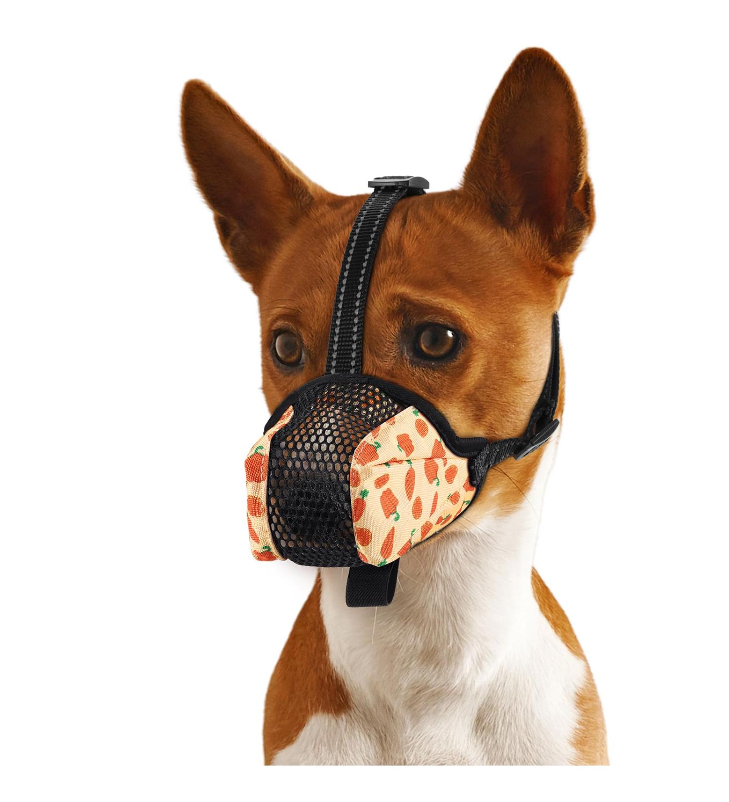 BONTHEE Dog Muzzle Soft Mesh Muzzles for Small Medium Large Sized Dogs Muzzle for Dogs to Prevent Biting Breathable Puppy Muzzle for Scavenging Grooming Biting Chewing and Licking Carrot M - Buy Online on SooperMarket.com