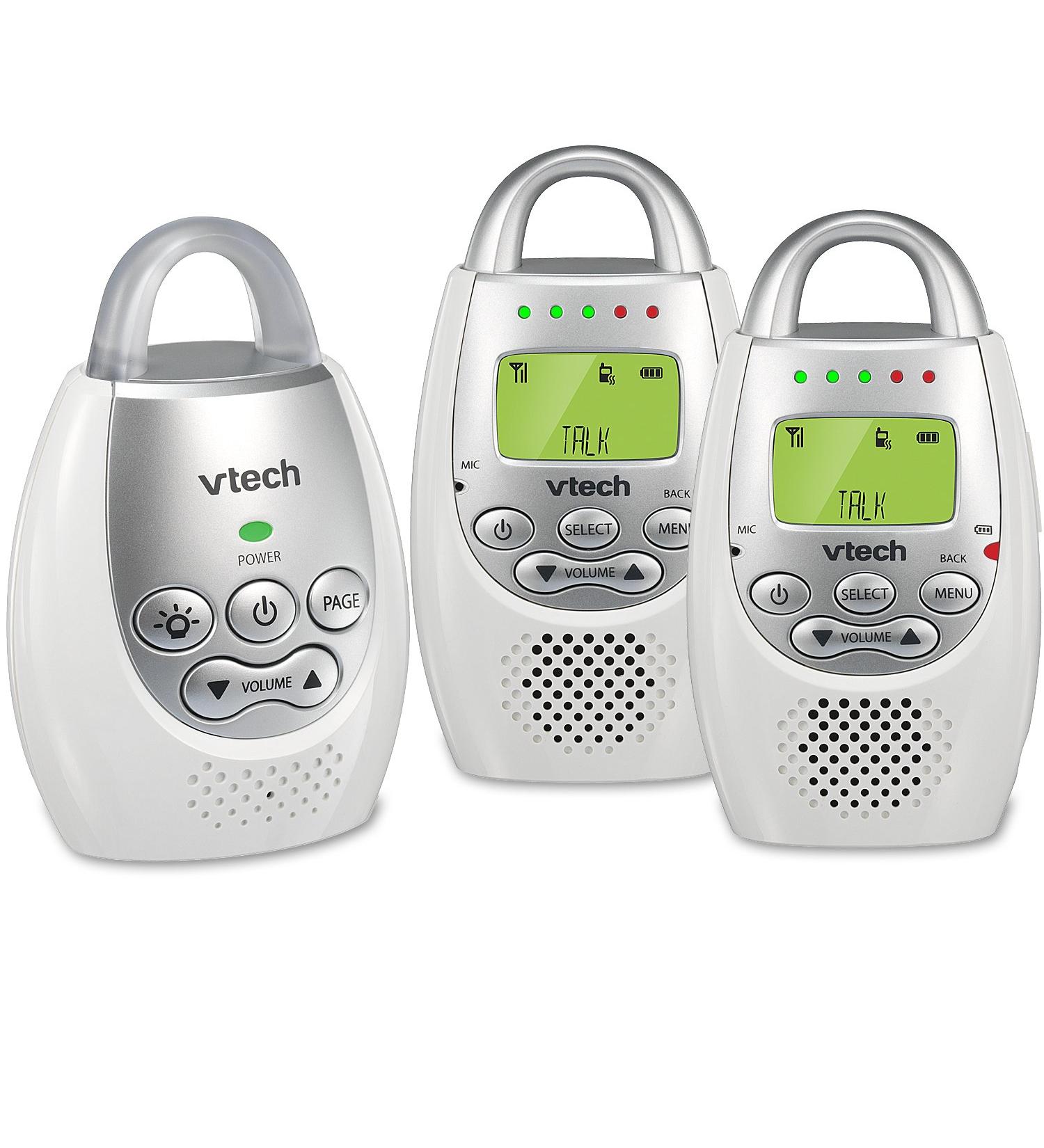VTech DM221-2 Audio Baby Monitor with 1,000 ft Range, Sound-Alert, Intercom, Night Light, 2 Parent Units - White - Buy Online on SooperMarket.com