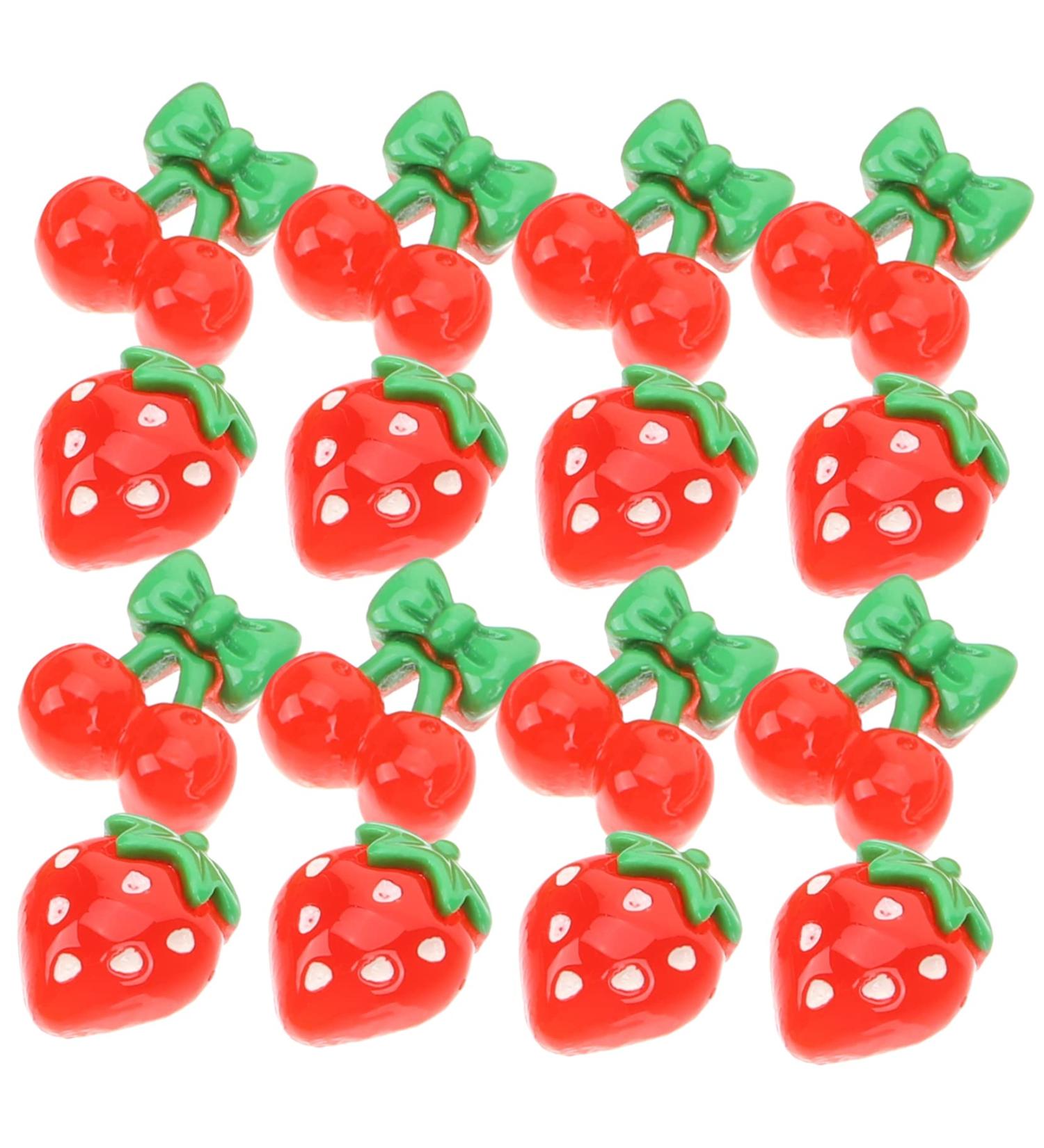 FRCOLOR Pack of 60 Nail Art Accessories Gothic Home Decor Charms Lip Gloss Nail Art Charm Nail Decorations for Nail Art Manual Fruit Slices Fruit Strawberry 3D Cut Cherry Resin Red - Buy Online on SooperMarket.com