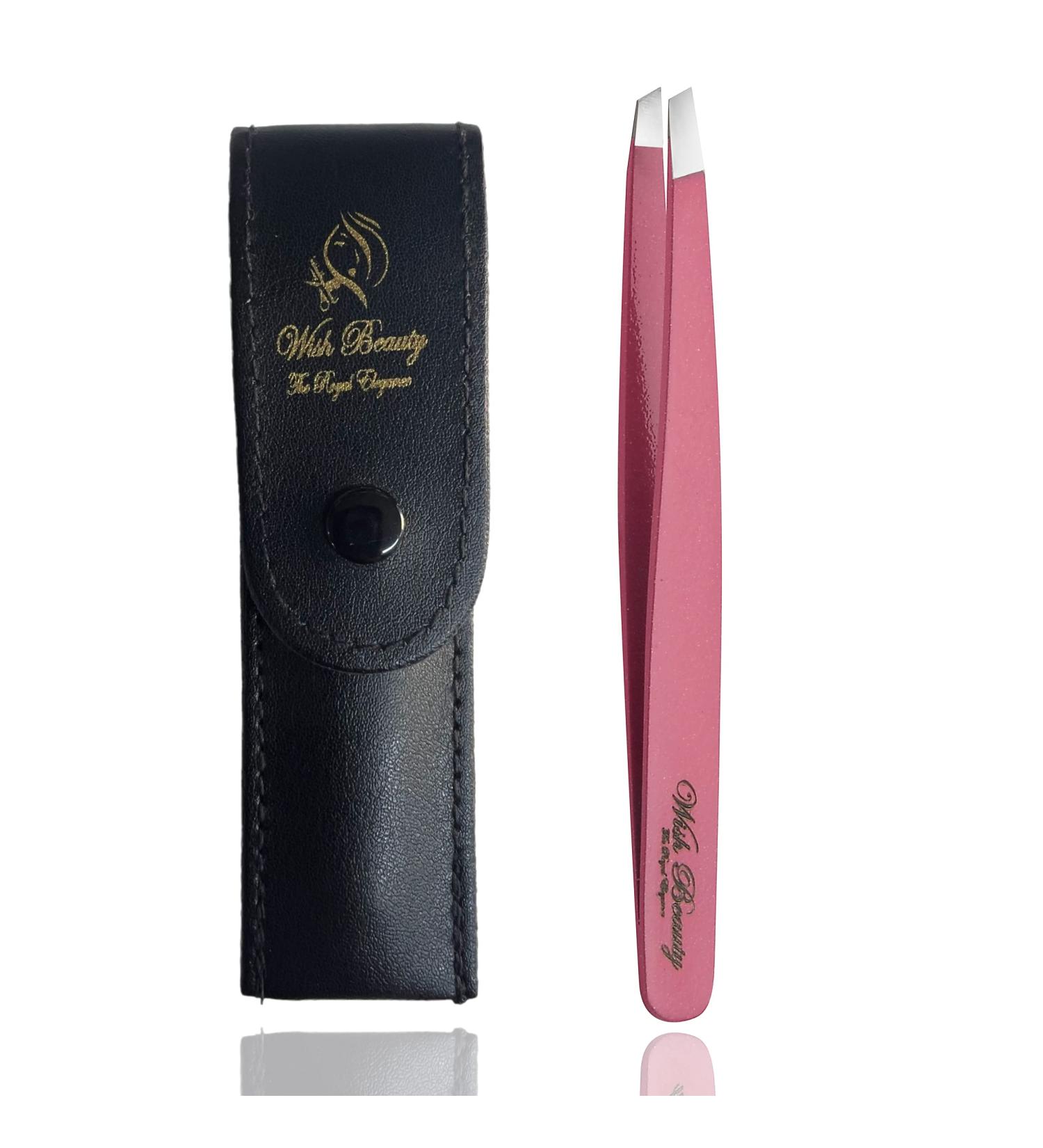 Wishbeauty Baby Pink Stainless Steel Mini Slant Tweezer (Pink) - Buy Online on SooperMarket.com