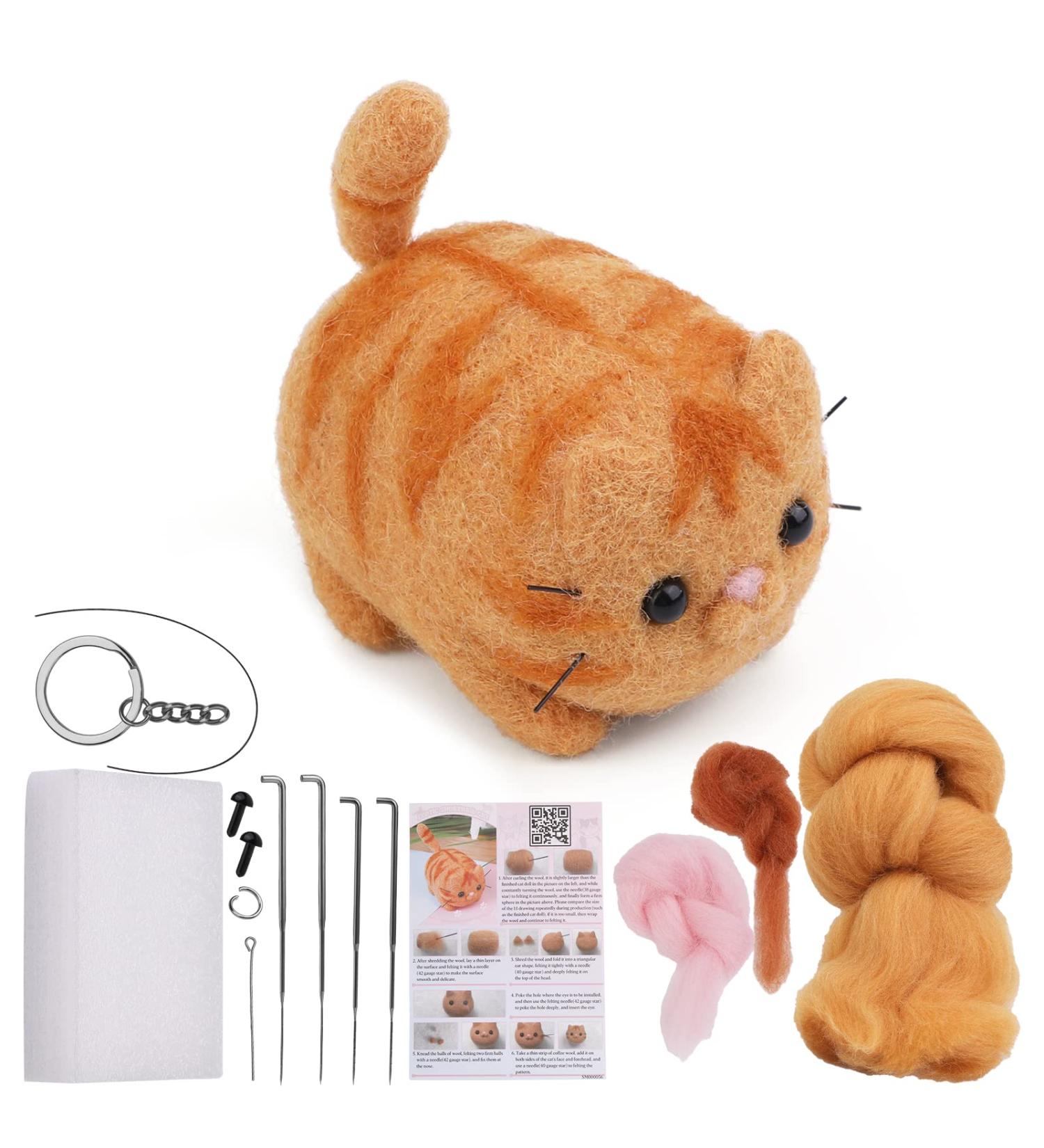 QMNNMA Animals Needle Felting Kit - DIY Wool Felt Set with Tools & Instructions - Buy Online on SooperMarket.com