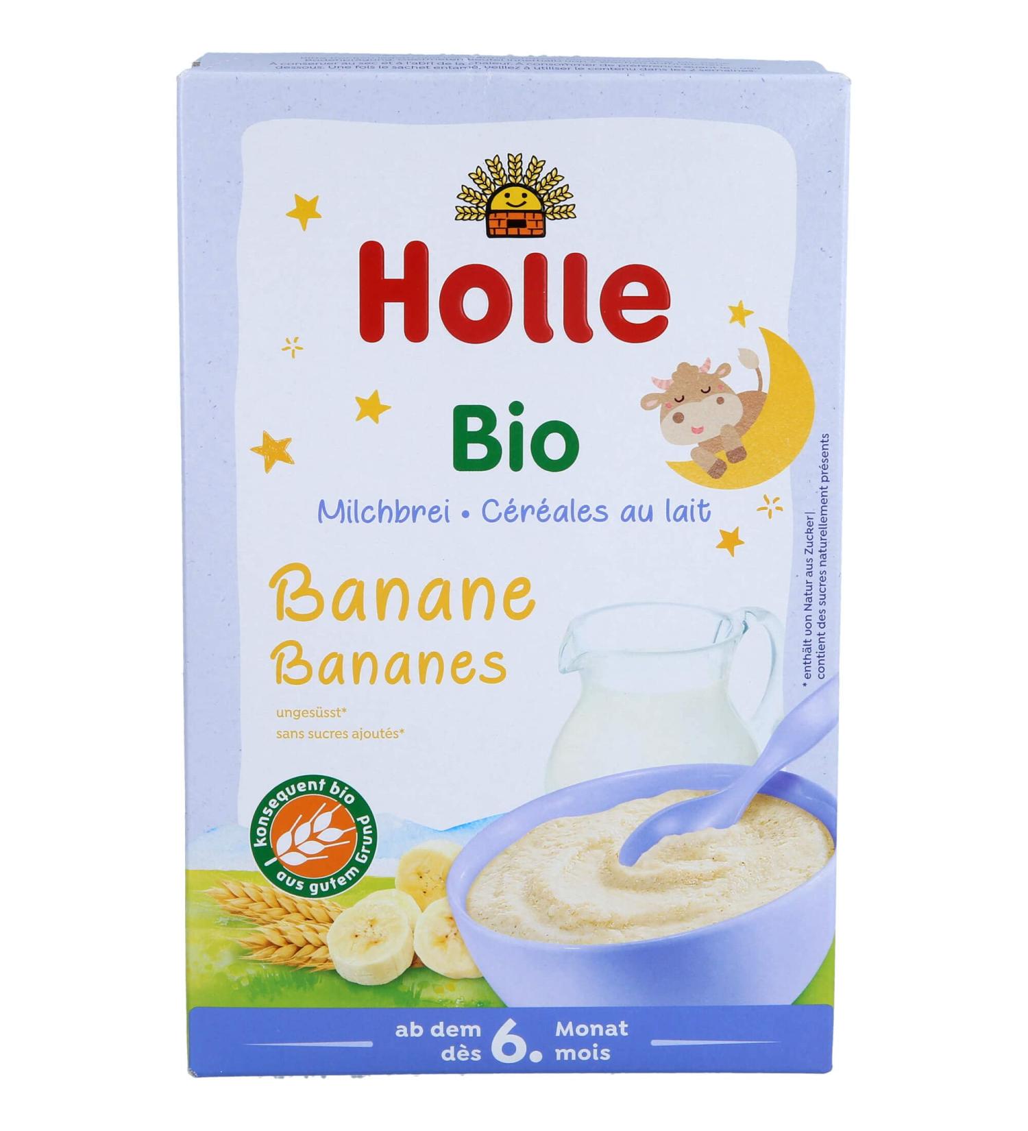 Holle Organic Milk Porridge Banana - 250g (1 Pack) | Healthy Baby Food | International Shipping - Buy Online on SooperMarket.com