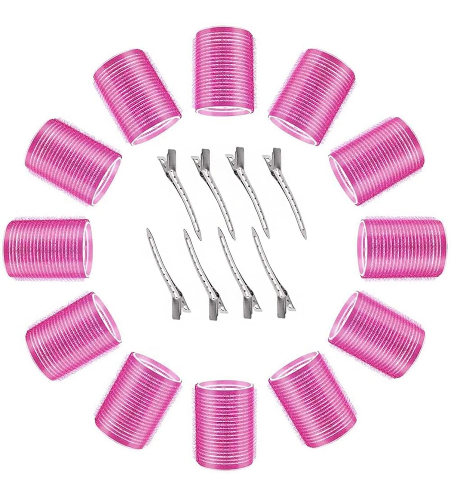 24PCS Super Jumbo Hair Rollers Self Grip Hair curlers With clipHair Curlers Sets No heating Jumbo Curler 12PCS and 12PCS sSainless Steel Duck Beak Clips for Long Medium Short Thick Thin Hair - Buy Online on SooperMarket.com