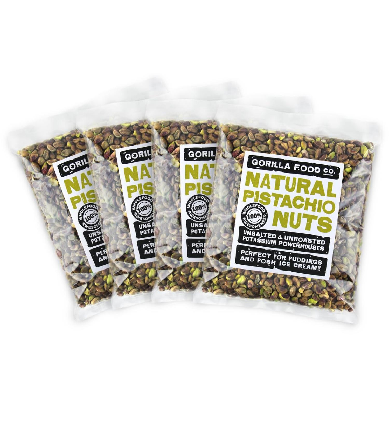 Gorilla Food Co. Natural Pistachio Nuts - 3.2kg (4 Packs) - Buy Online on SooperMarket.com