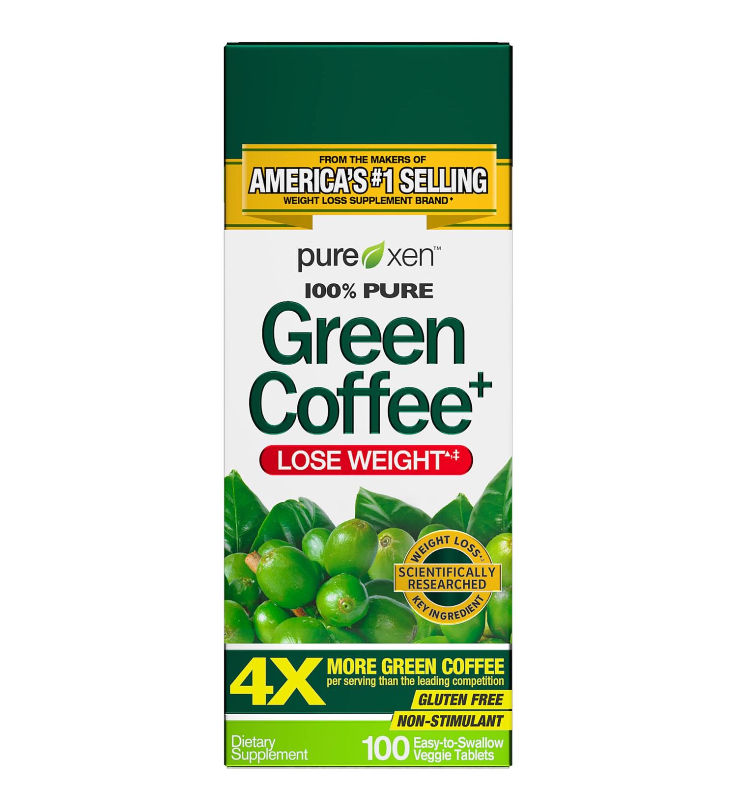 Purely Inspired Green Coffee+ - 100 Veggie Tablets for Weight Loss & Energy - Buy Online on SooperMarket.com
