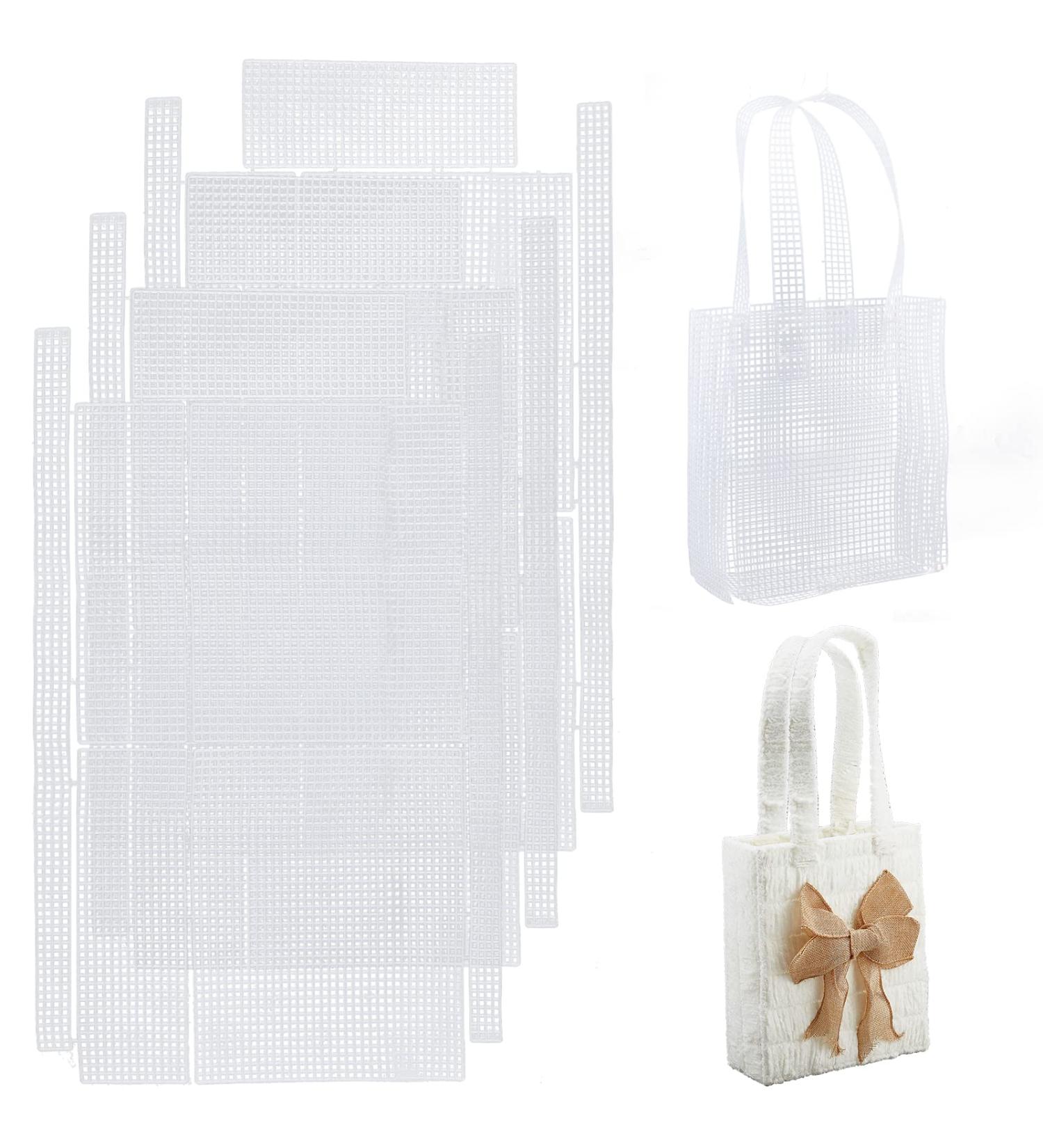 WADORN 3 Sets Clear Plastic Mesh Canvas Sheets for Embroidery & Needlepoint Craft Kit - 10.2x8.4 Inch DIY Purse Form Cross Stitch Kits for Acrylic Yarn Crafting Projects - Buy Online on SooperMarket.com