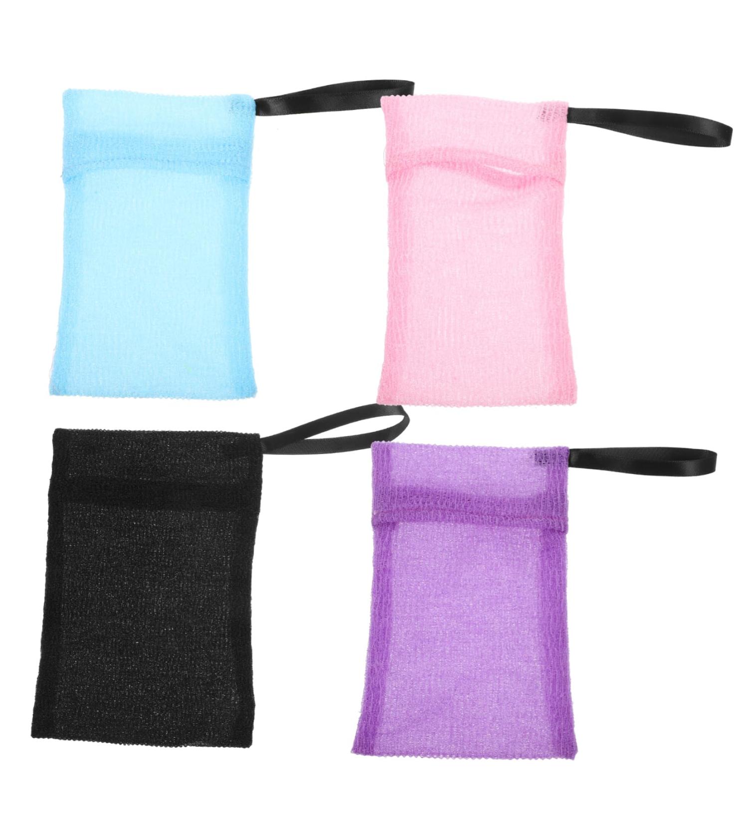 Baluue 4pcs Soap Bag Soap Holder Soap Bar Storage Soap Pouch for Shower Soap Net Shampoo Bar Bag Nylon - Buy Online on SooperMarket.com