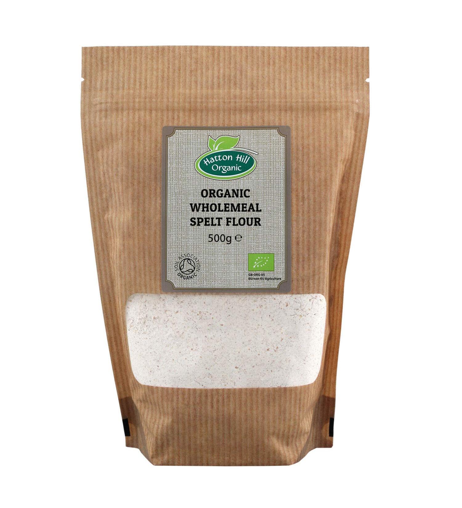 Organic Wholemeal Spelt Flour 500g by Hatton Hill Organic - Free UK Delivery - Buy Online on SooperMarket.com