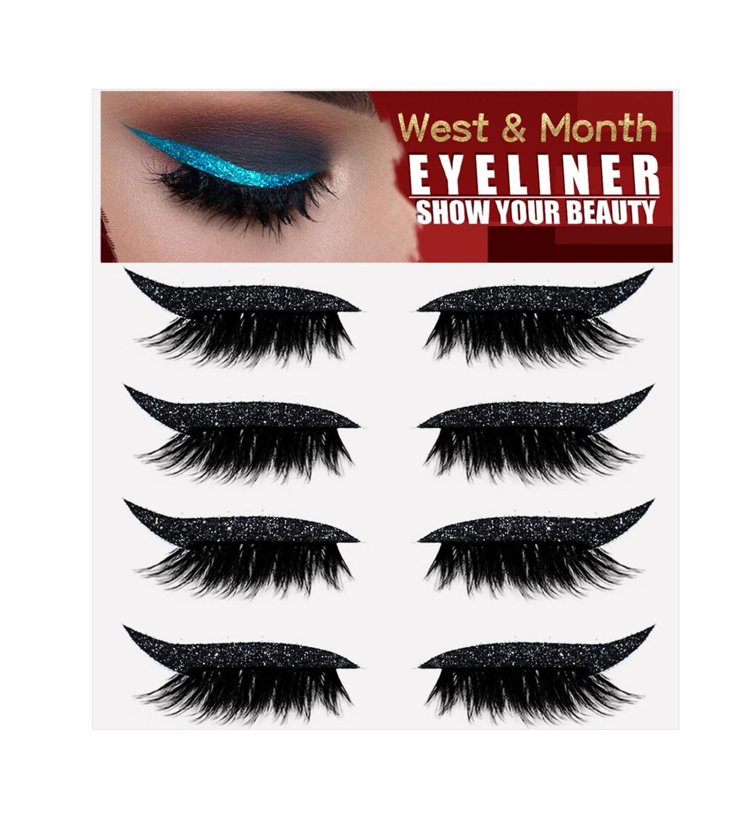 Eyelin 2-in-1 Reusable Eyelash Sticker & Eyeliner | Waterproof Stick-On Beauty Tool - Black - Buy Online on SooperMarket.com