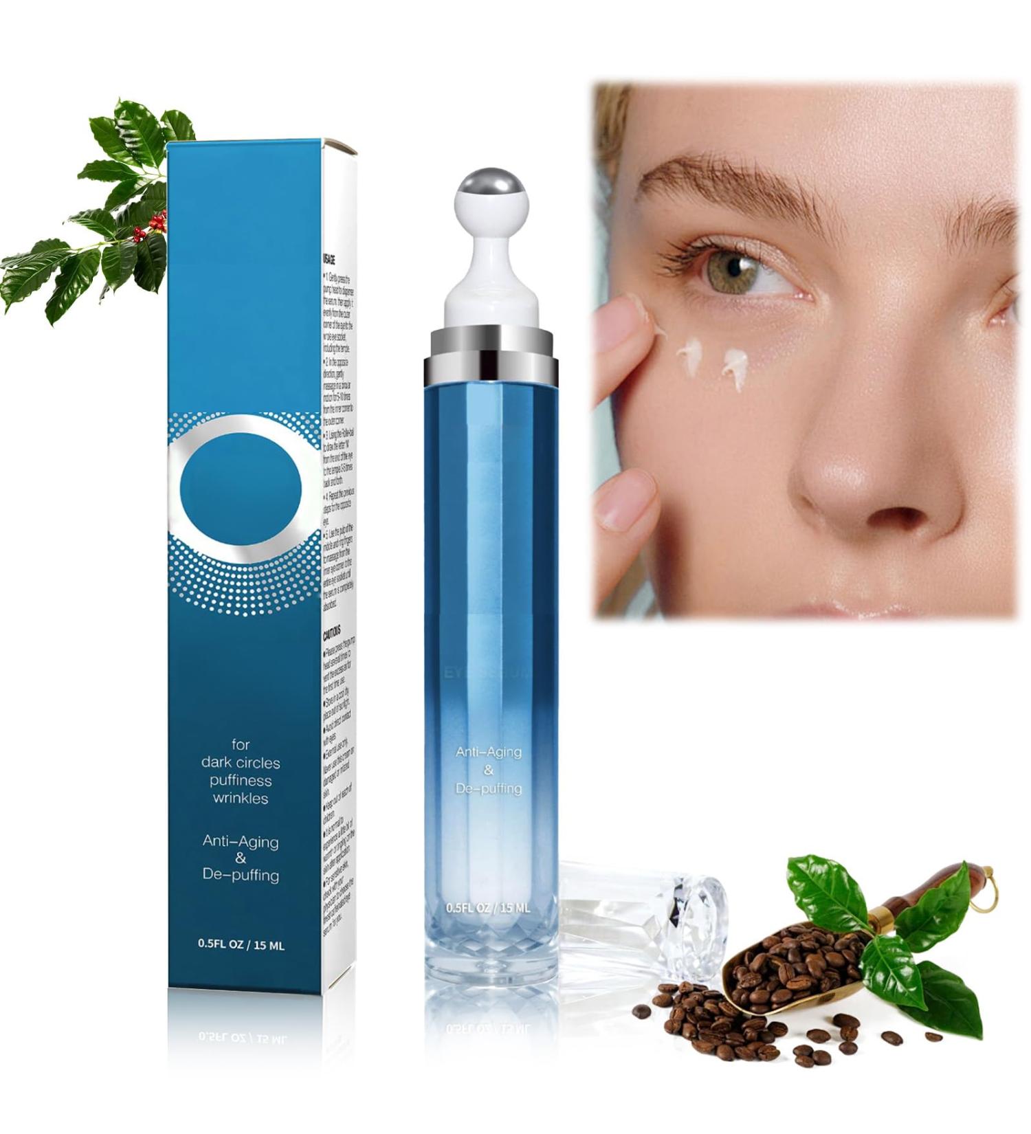 Funnaura Dark Circle Caffeine Eye Cream 360 Roller Puffy Eyes Bags Under Eyes Reduce Wrinkles and Fine Lines - Buy Online on SooperMarket.com