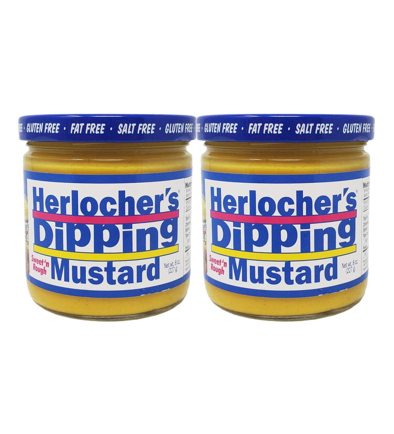 Herlocher's Dipping Mustard, Two 8 oz. Jars