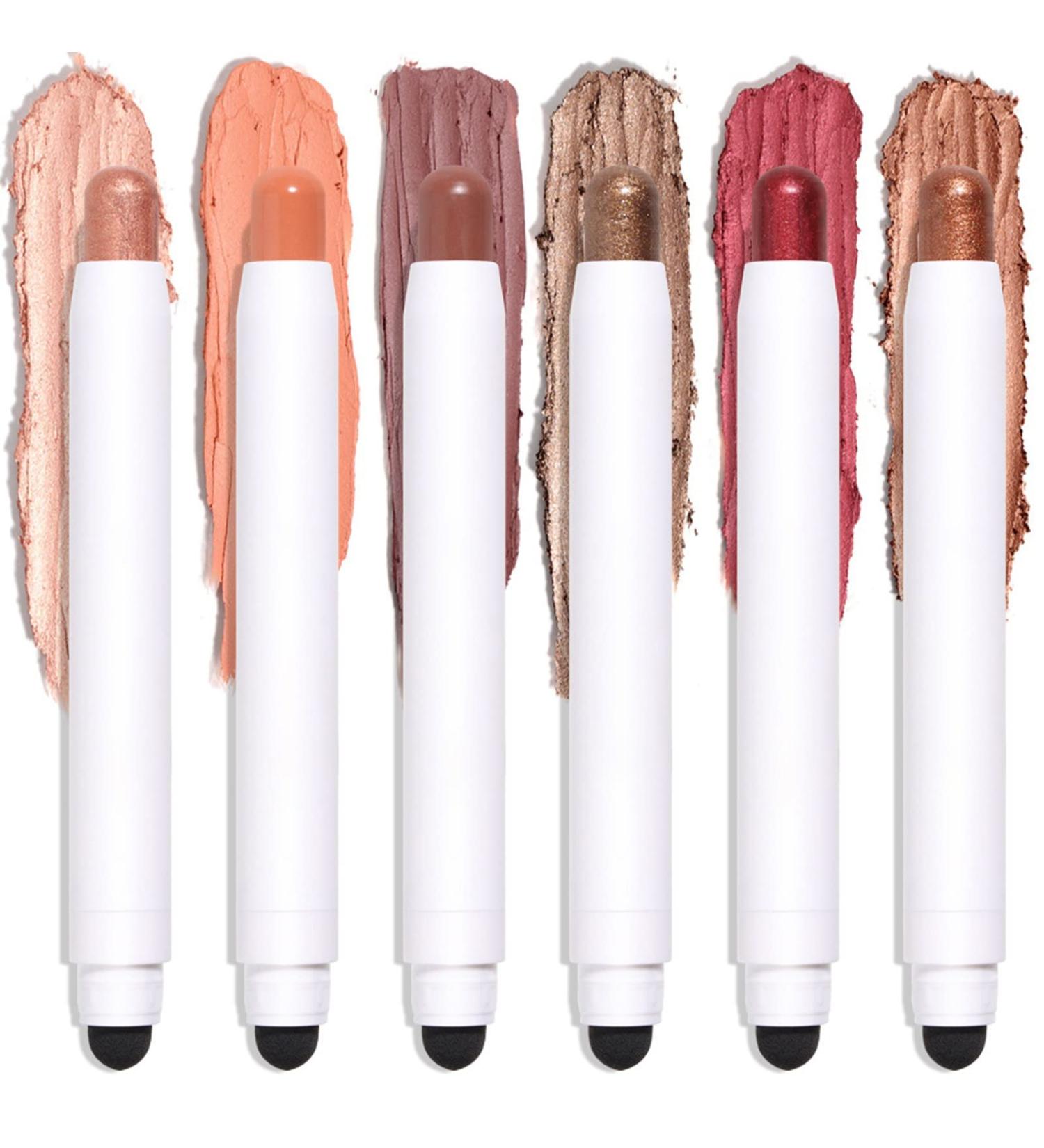 Reddhoon Eyeshadow Stick 6 Colors Matte Shimmer Cream Eyeshadow Pencil Waterproof Long Lasting High Pigmented Eye Shadow Stick Highlighter Crayon Makeup Set for Women Set A (6 Colors) - Buy Online on SooperMarket.com