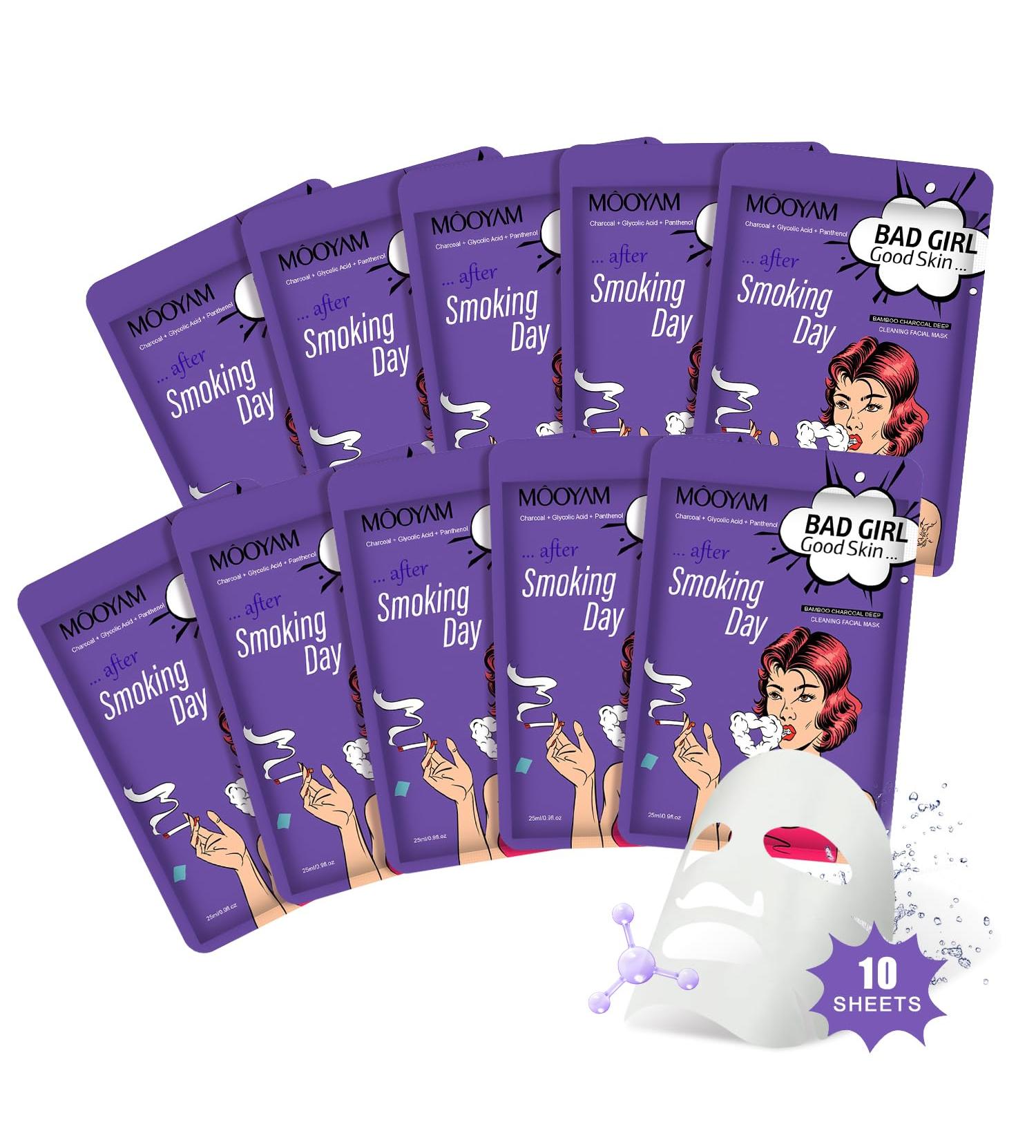 Sheet Mask Nourishing Moisturising Hyaluronic Acid Mask Skincare Korea Cosmetics Mask Ingredients For all skin types (Bamboo charcoal) - Buy Online on SooperMarket.com